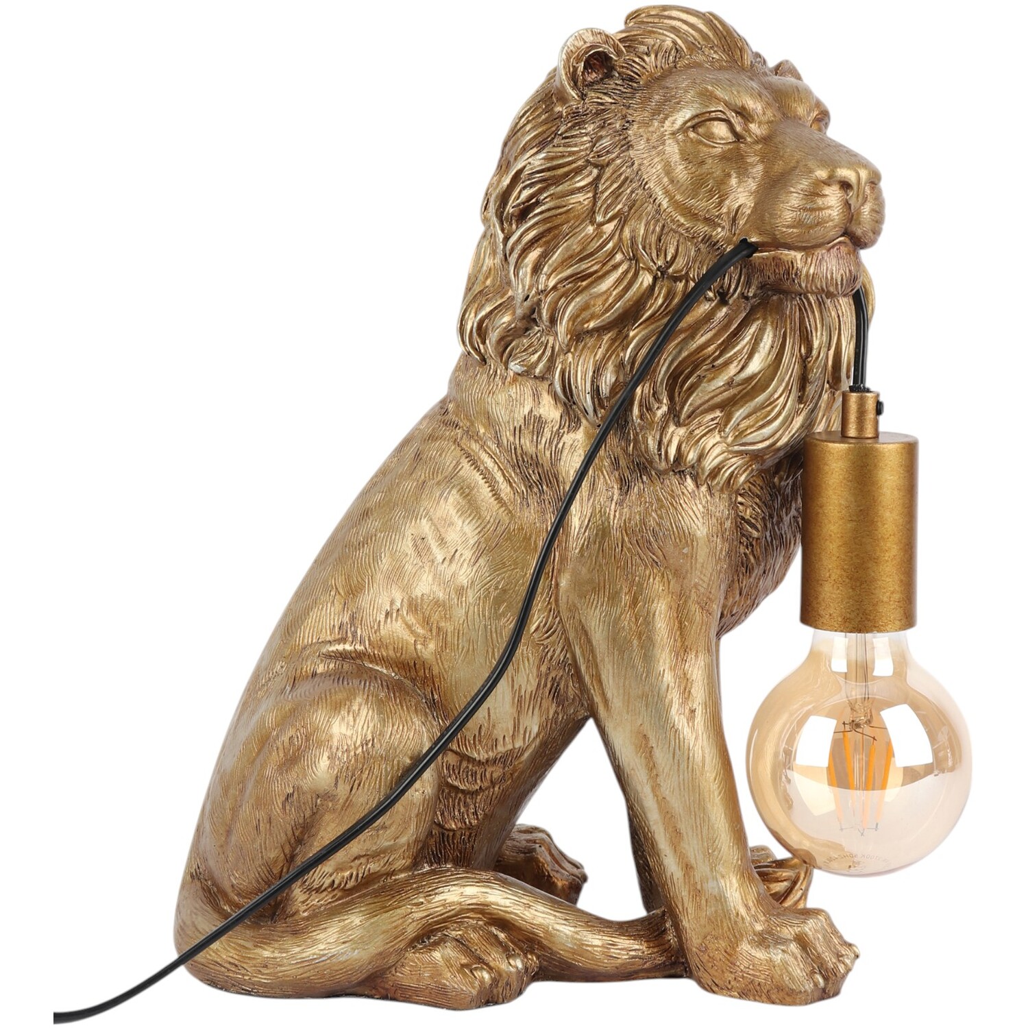Lion Bulb Table Lamp Gold Image 4