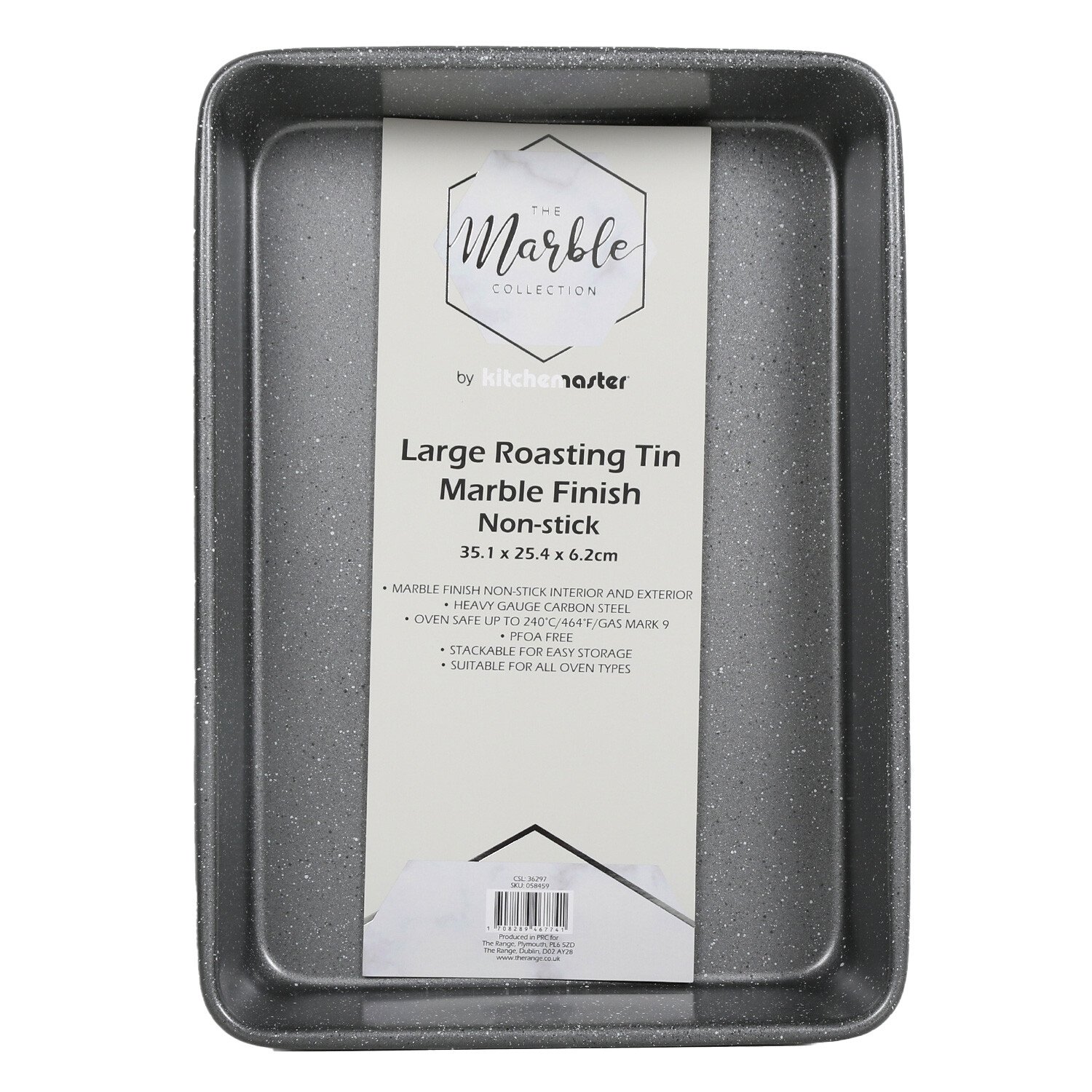 Marble Stone Finish Roasting Tin - Grey / Large Image
