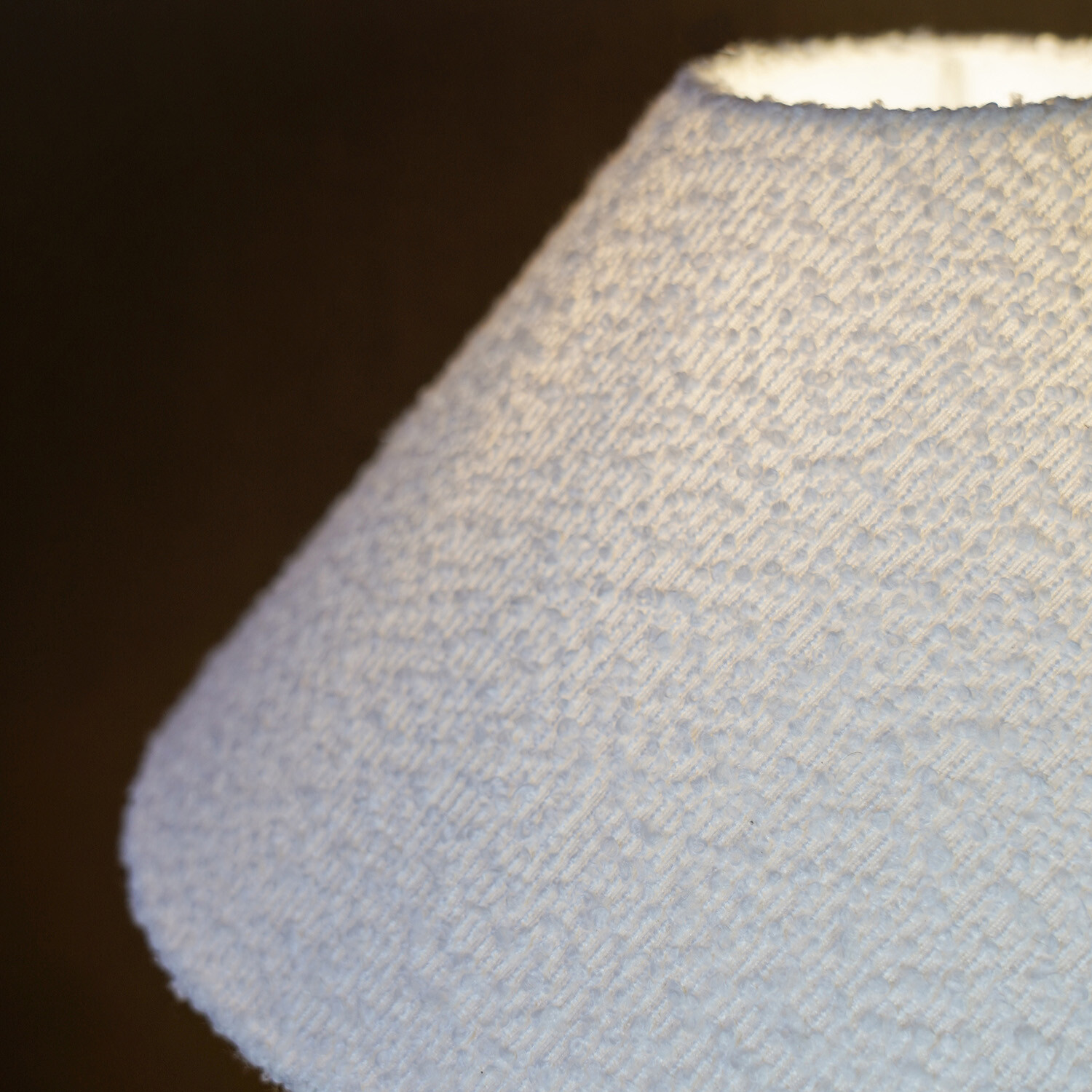 Cream Boucle Effect Table Lamp - Cream Image 8