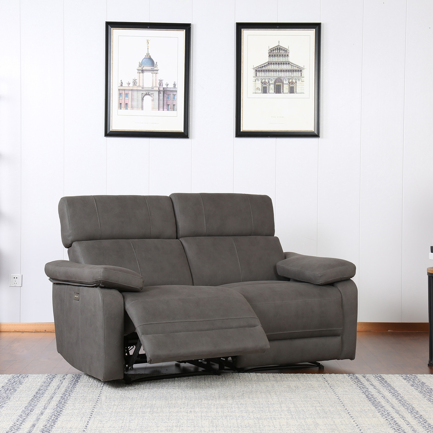 Trinity 2 Seater Electrical Sofa Grey Image 4