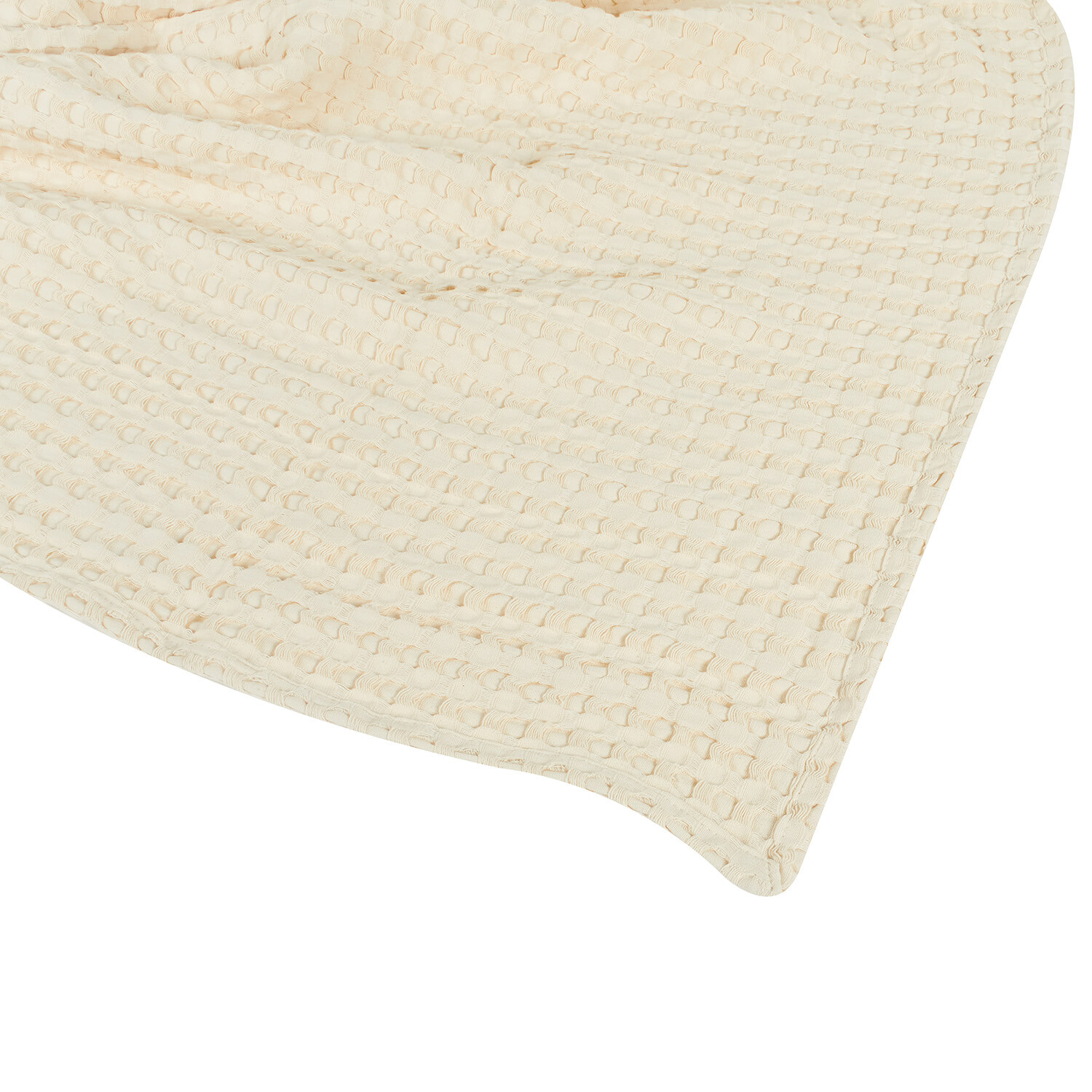 Walton Waffle Large Throw - Natural Image 2