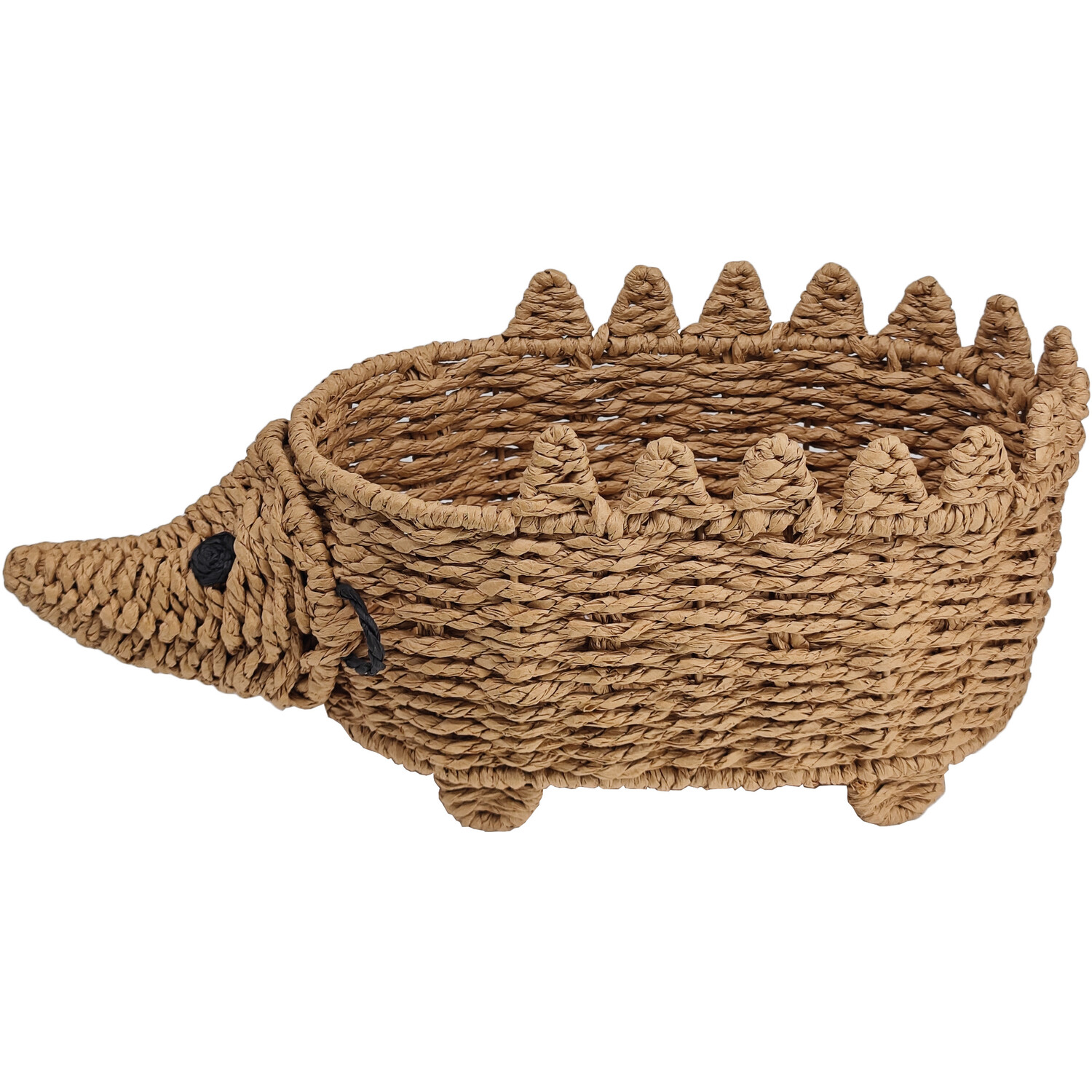 Hedgehog Woven Toilet Roll Holder Natural Image 1