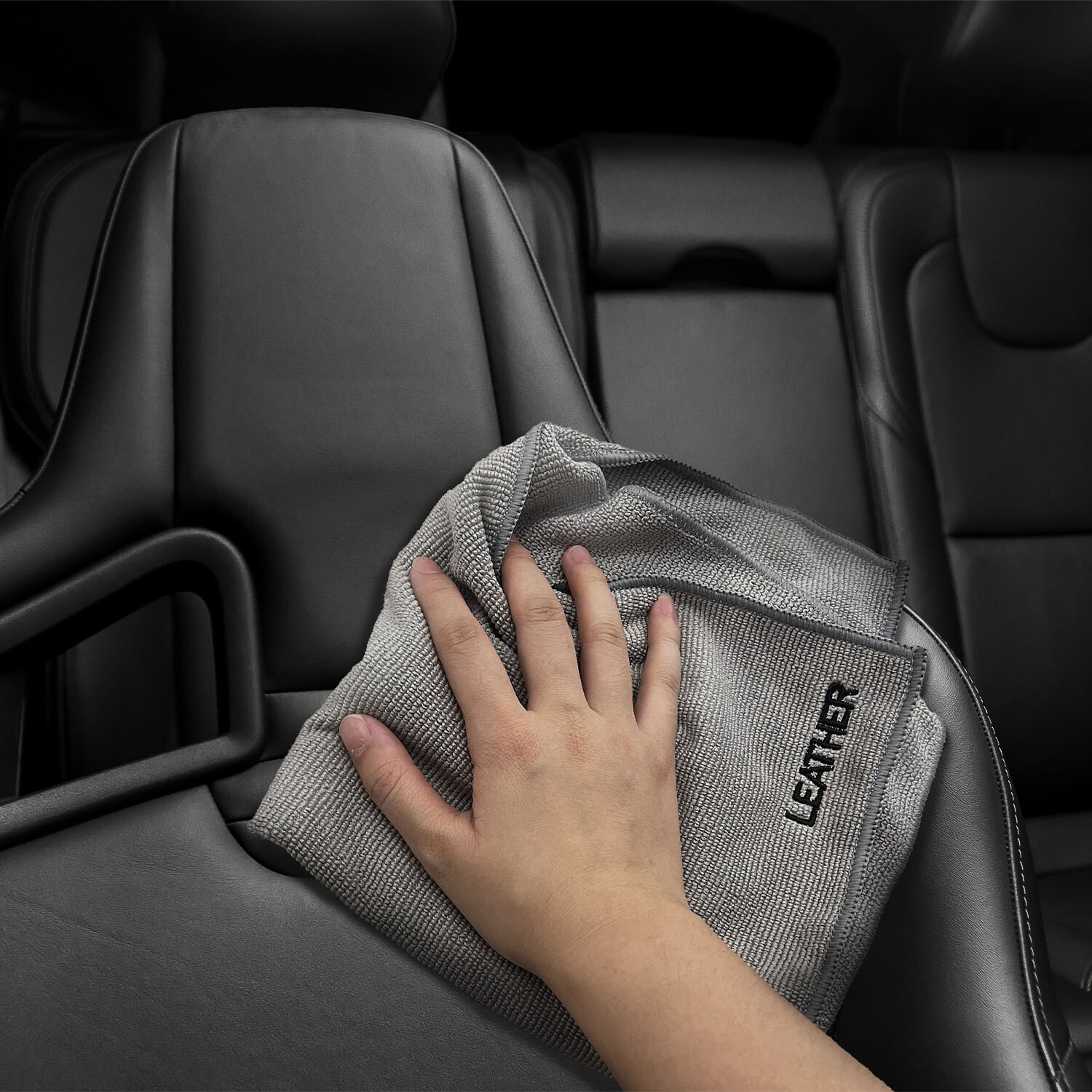 Simply Auto Leather Microfibre Cloth - Grey Image 4