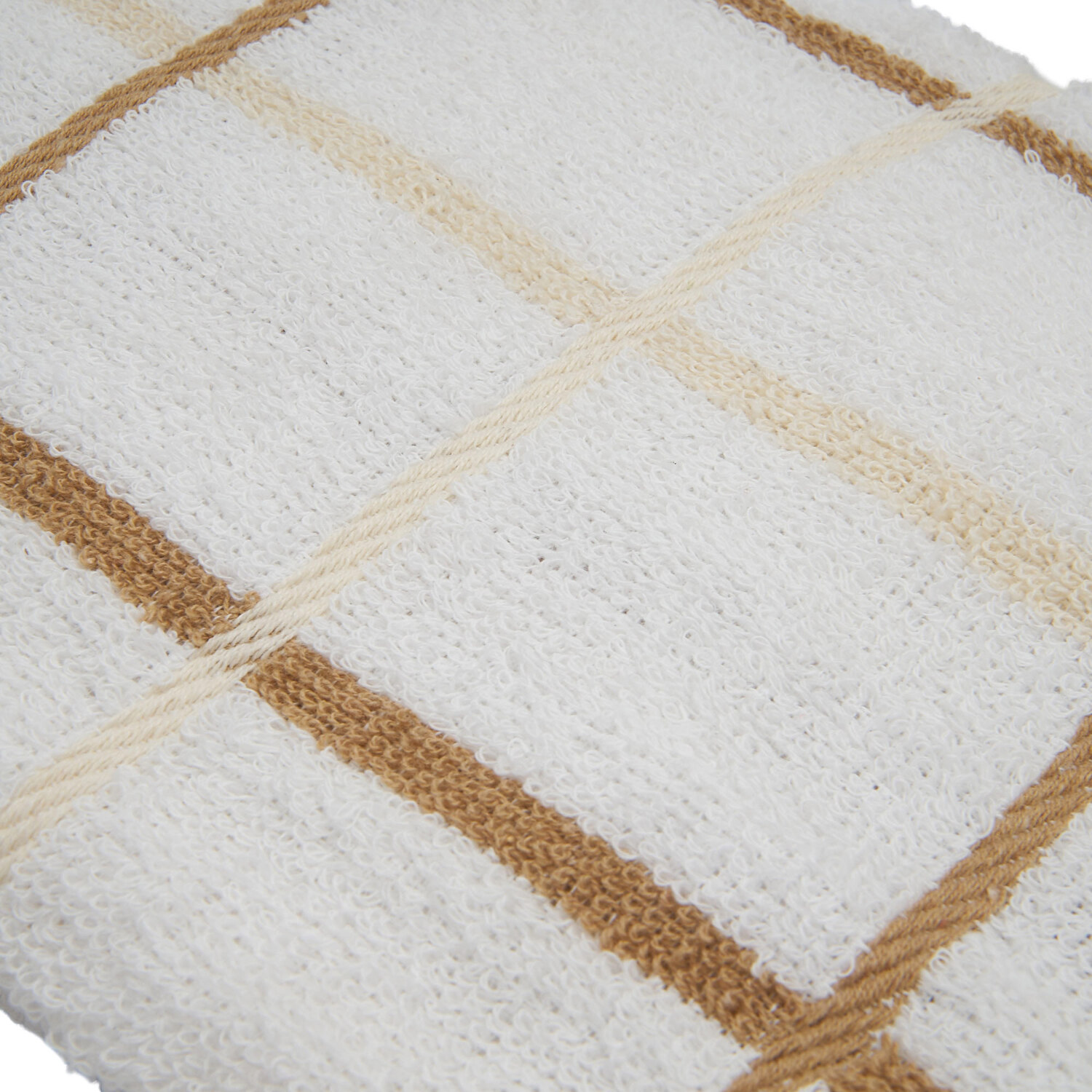 Pack of 2 Extra Large Check Tea Towels - Beige/Grey Image 4