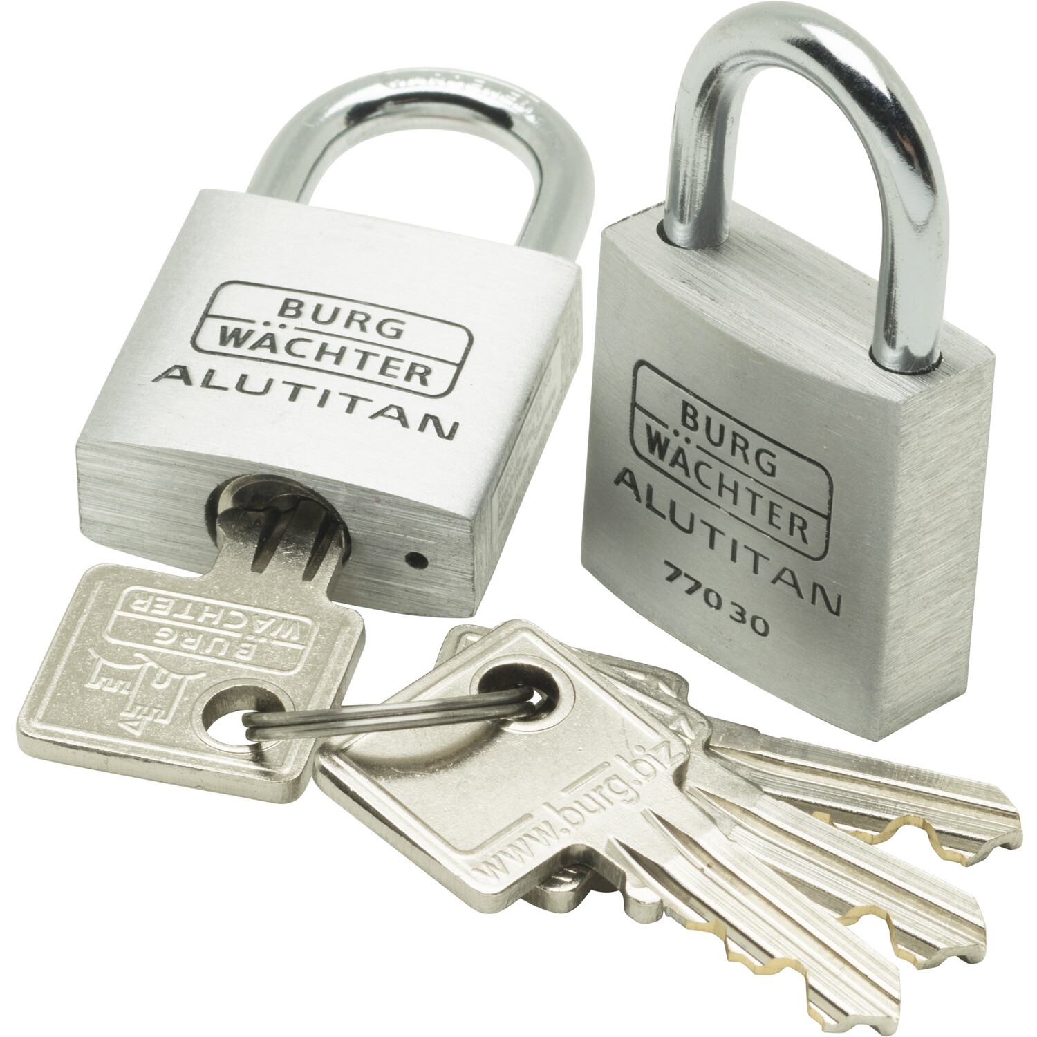 Pack of 2 Alutitan Aluminium Padlocks Silver 30mm Image 3