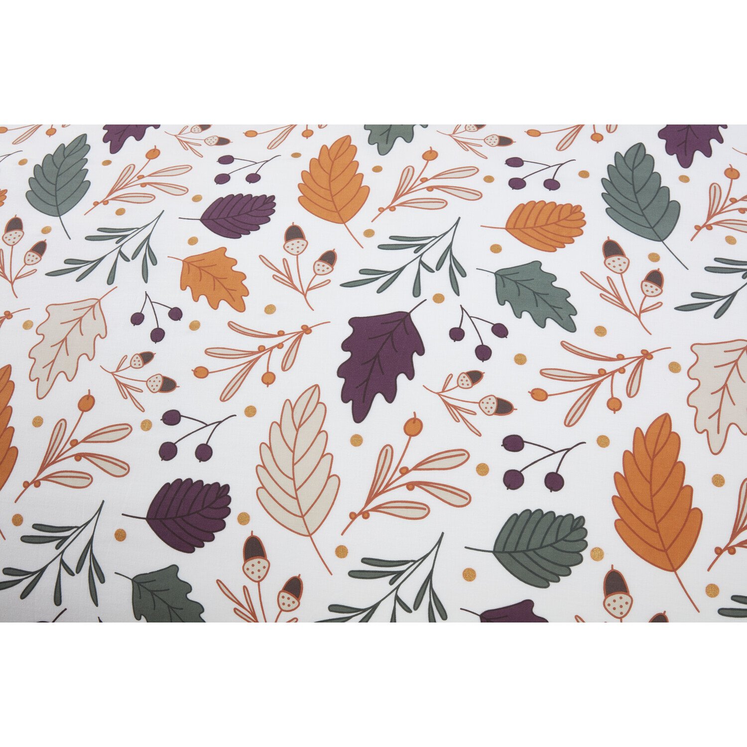 Autumnal Leaves Duvet Cover and Pillowcase Set - Rust / Superking Image 6