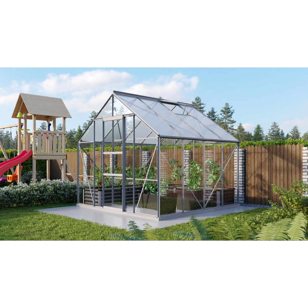 Vitavia Neptune 6700 Aluminium Tough Glass 8 x 8ft Greenhouse Image 2
