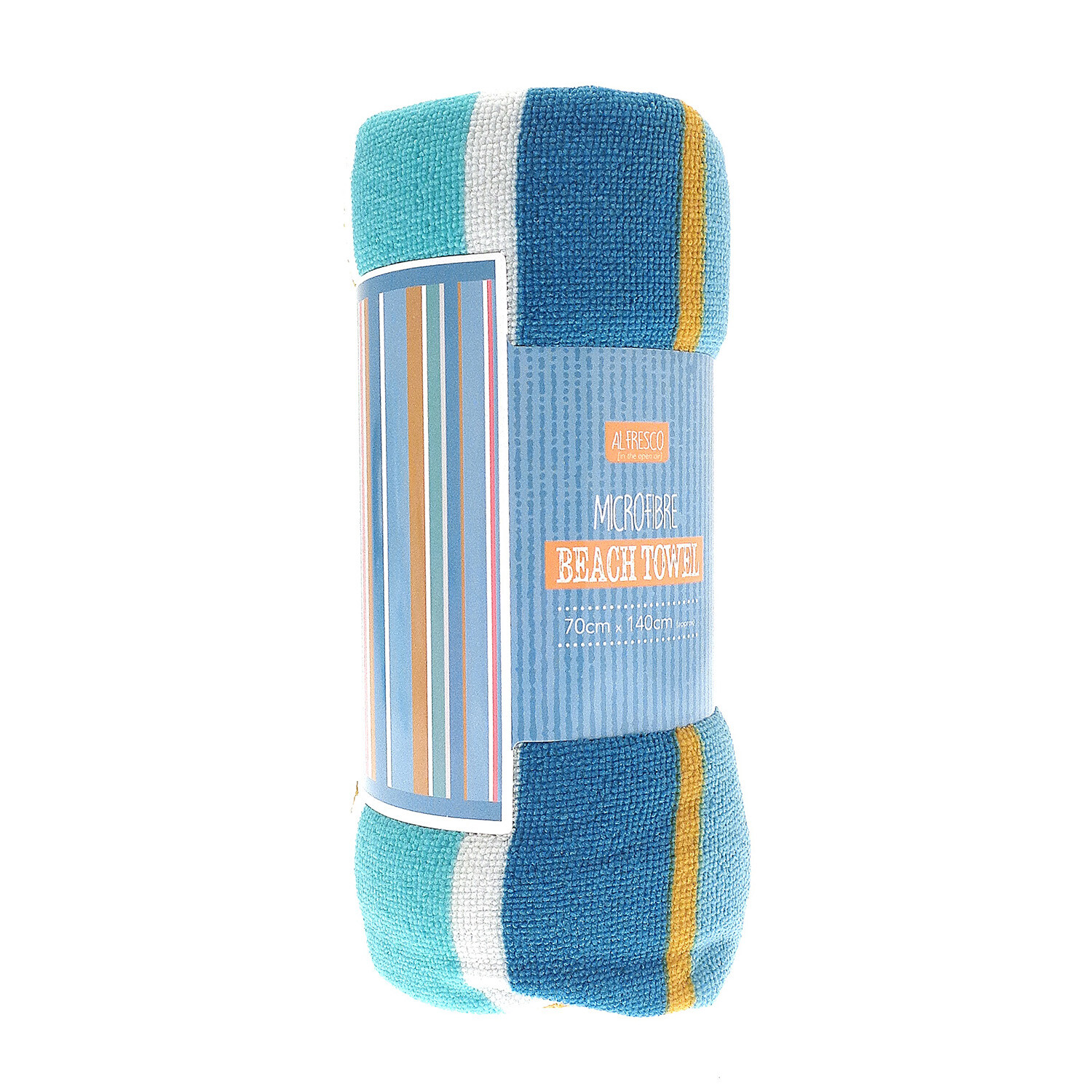 Microfibre Stripe Printed Beach Towel Image 6