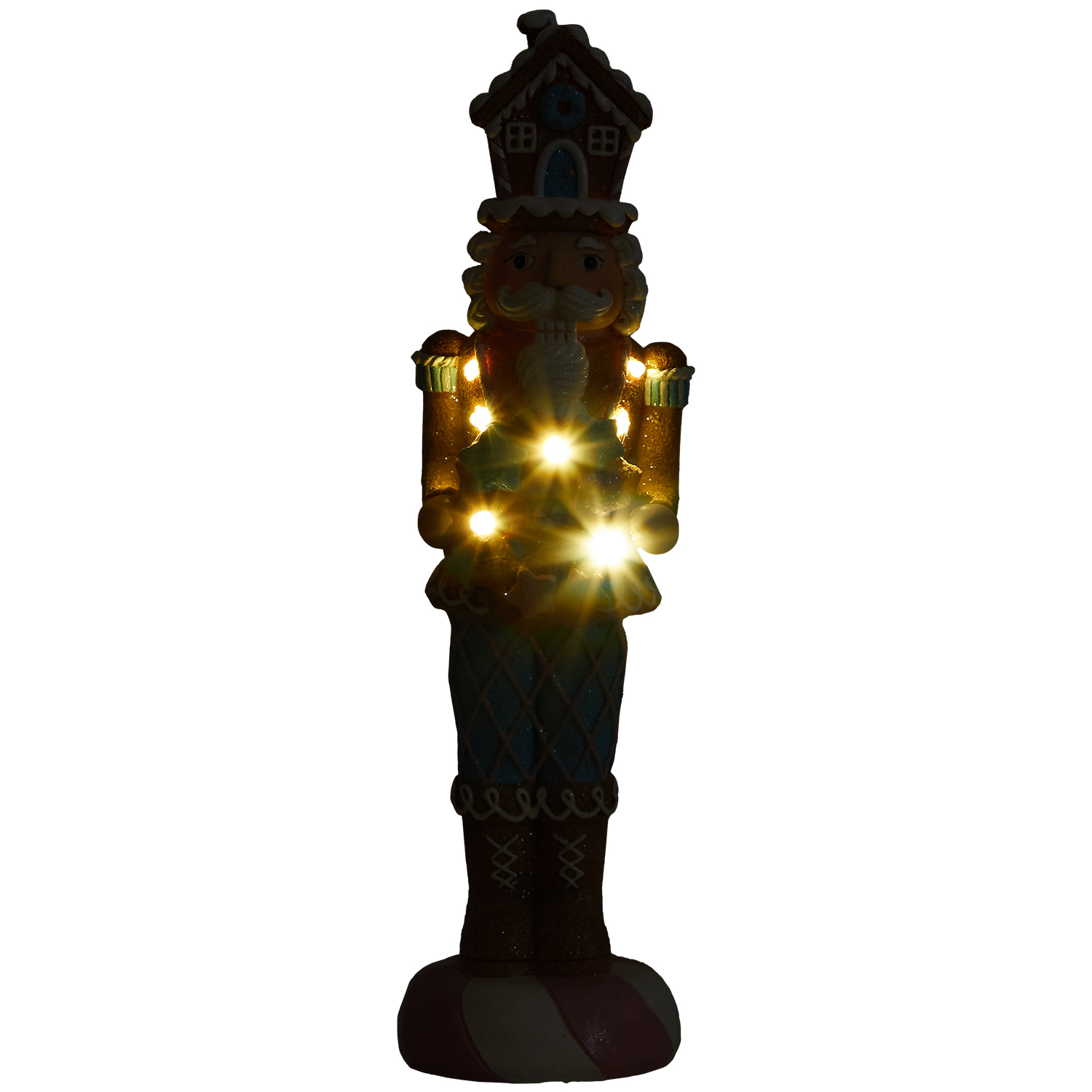 Gingerbread LED Nutcracker Pink - Pink Image 3