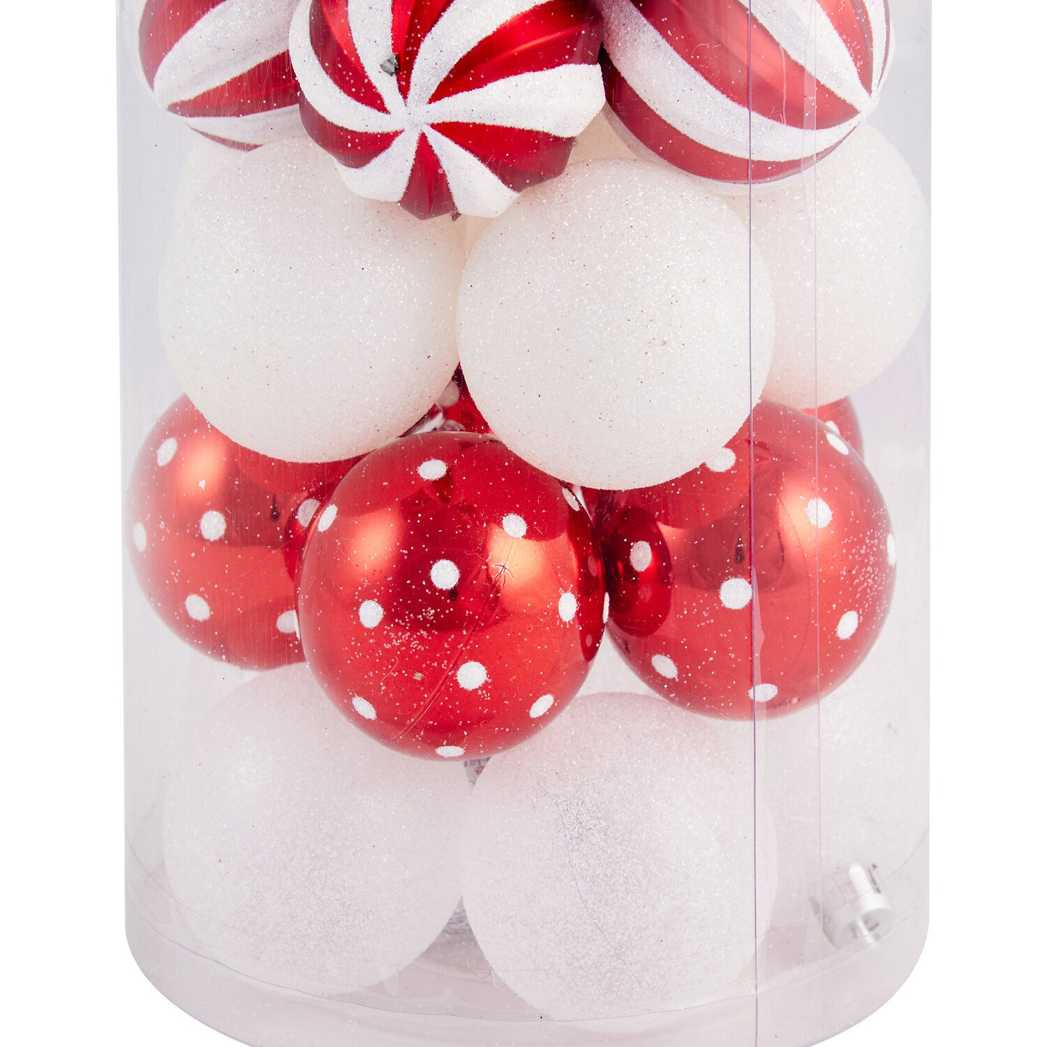 Pack of 35 Candy Cane Lane Baubles - Red Image 2