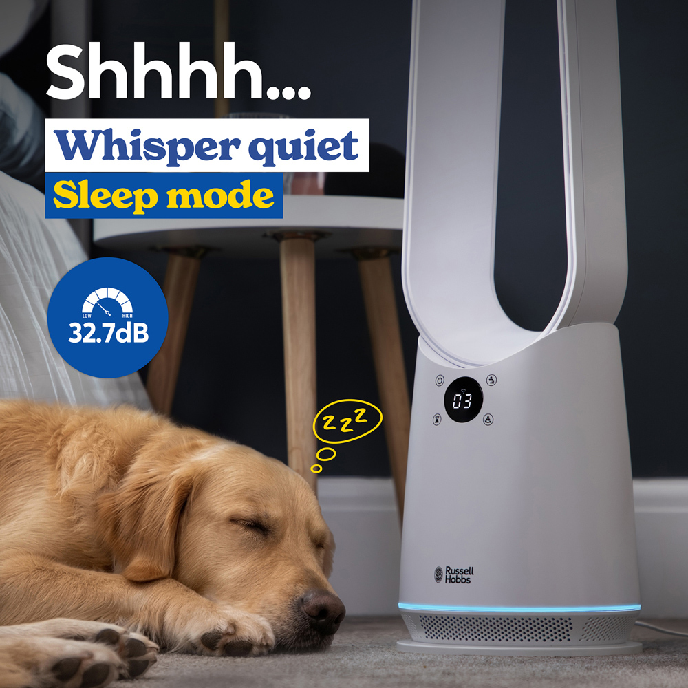 Russell Hobbs White Smart Bladeless Cooling Fan with Remote Image 6