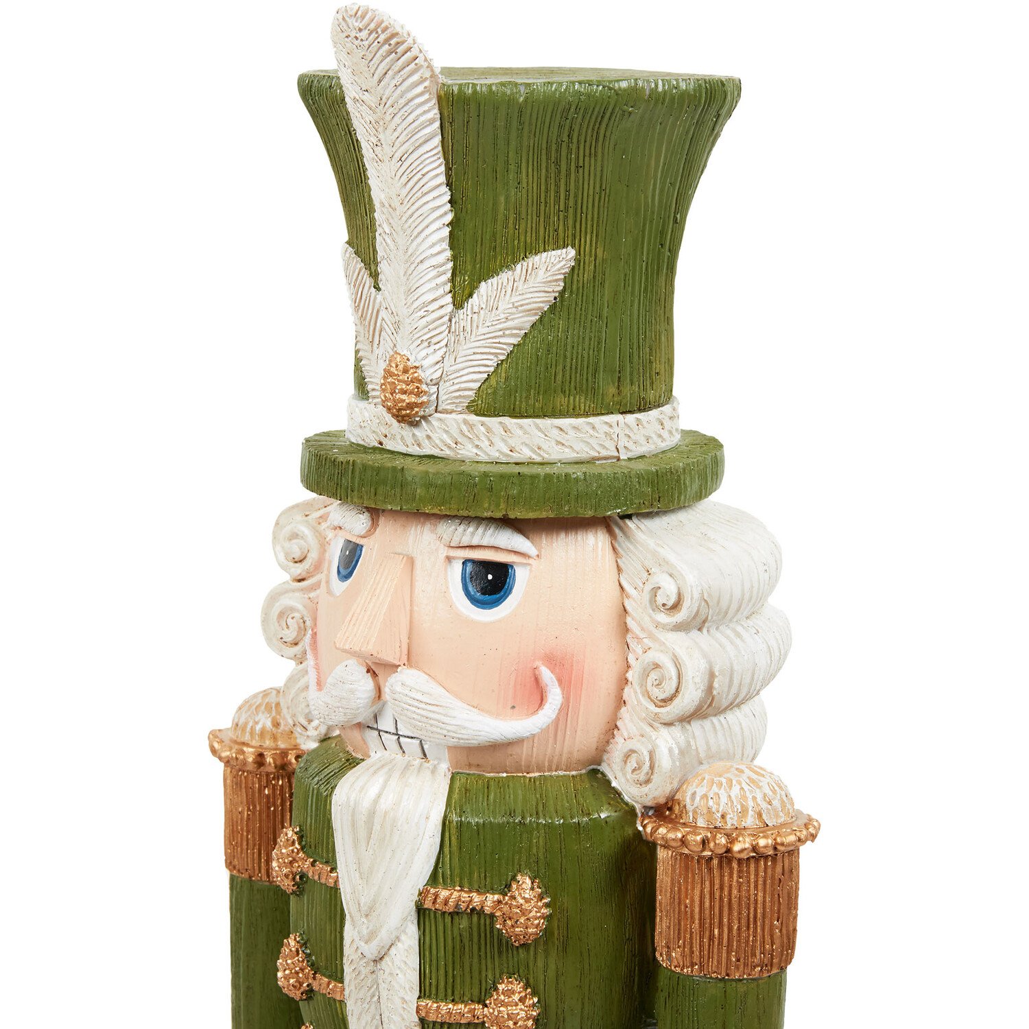 Wood Effect Retro Nutcracker - Green Image 4