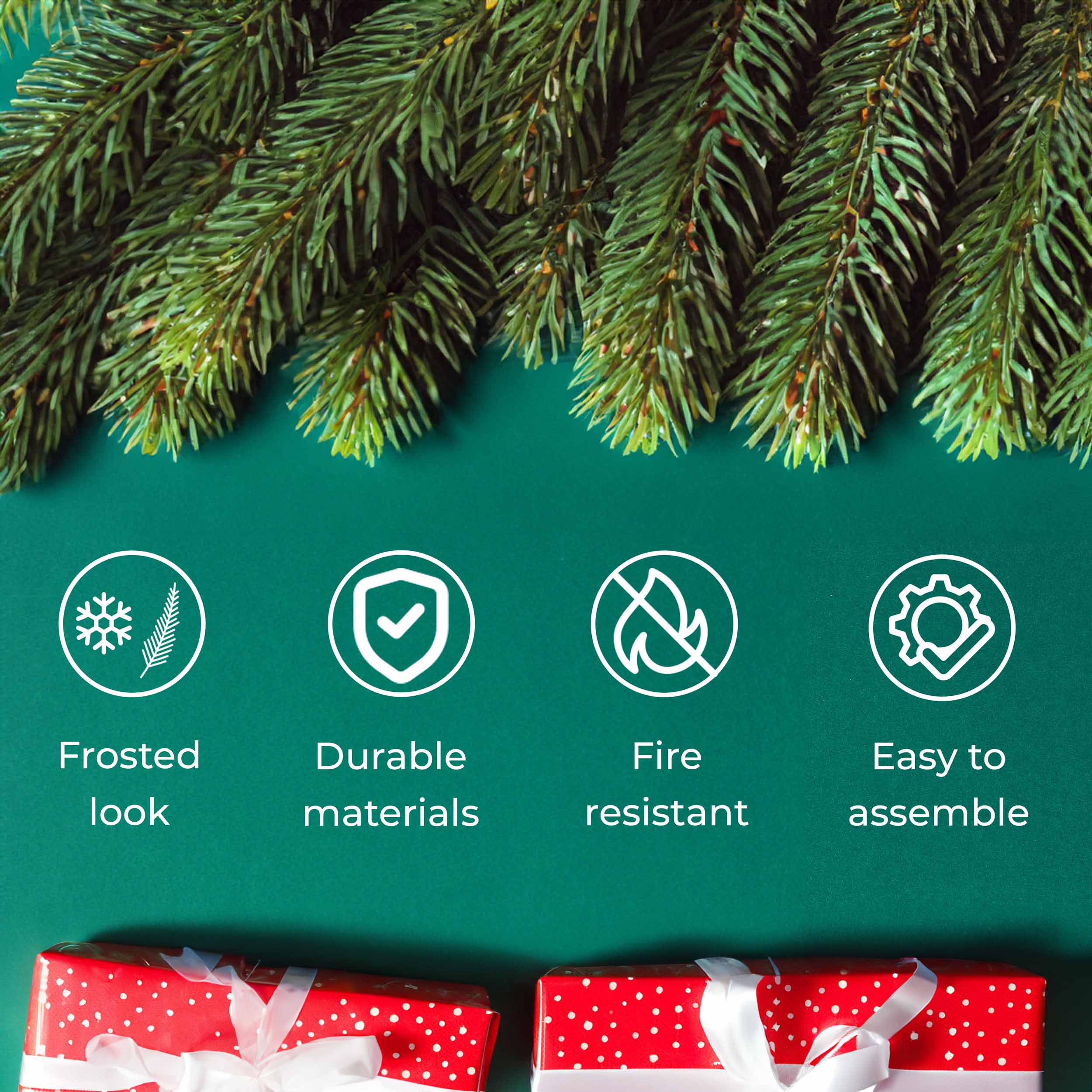 Wilko Green Unflocked  Scandinavian Fir Christmas Tree 7ft Image 6