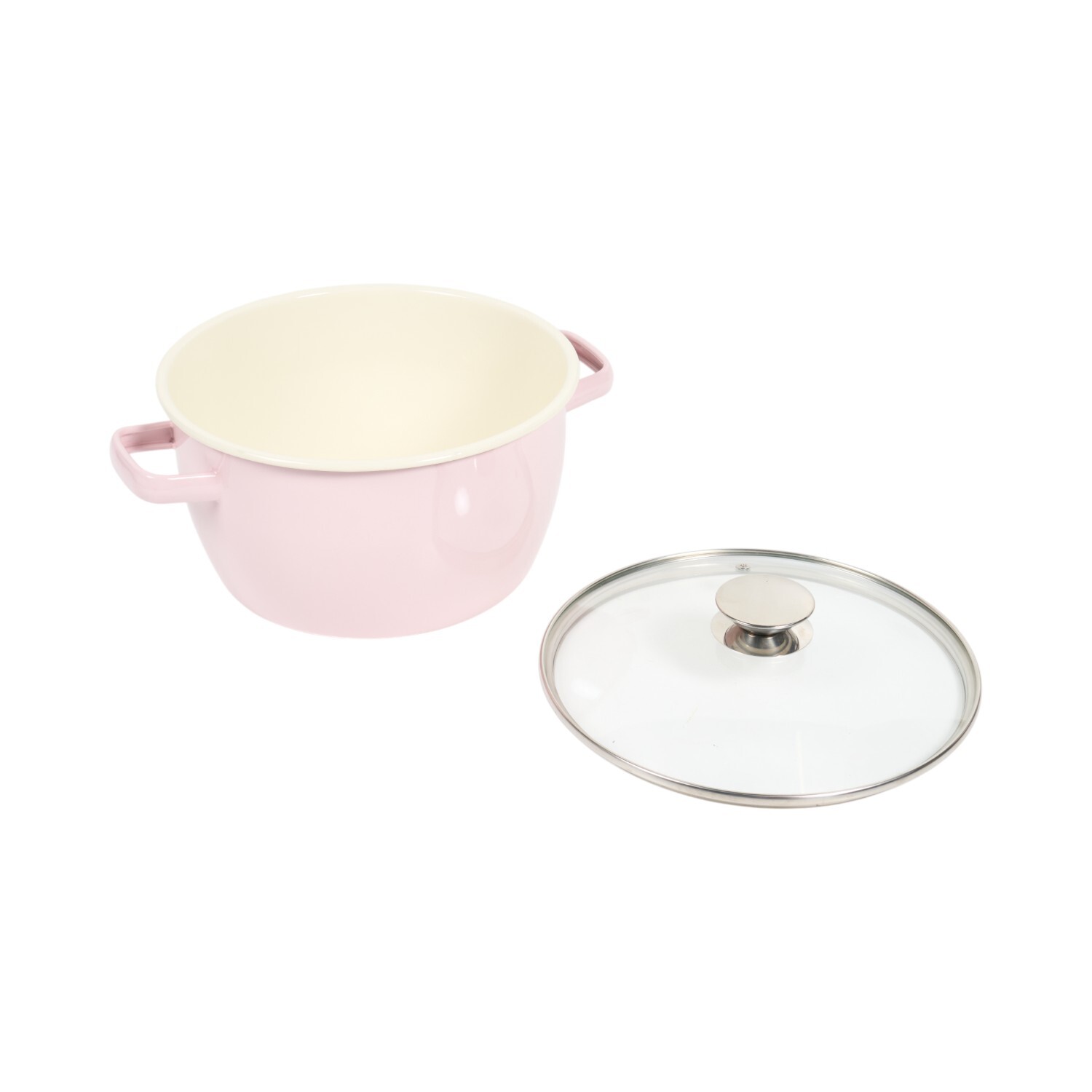 My Kitchen Enamel Stock Pot with Glass Lid Image 5