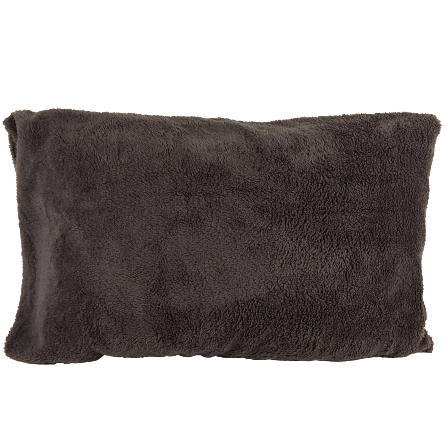Teddy Fleece Pillowcase Pair Charcoal - Charcoal Image 4
