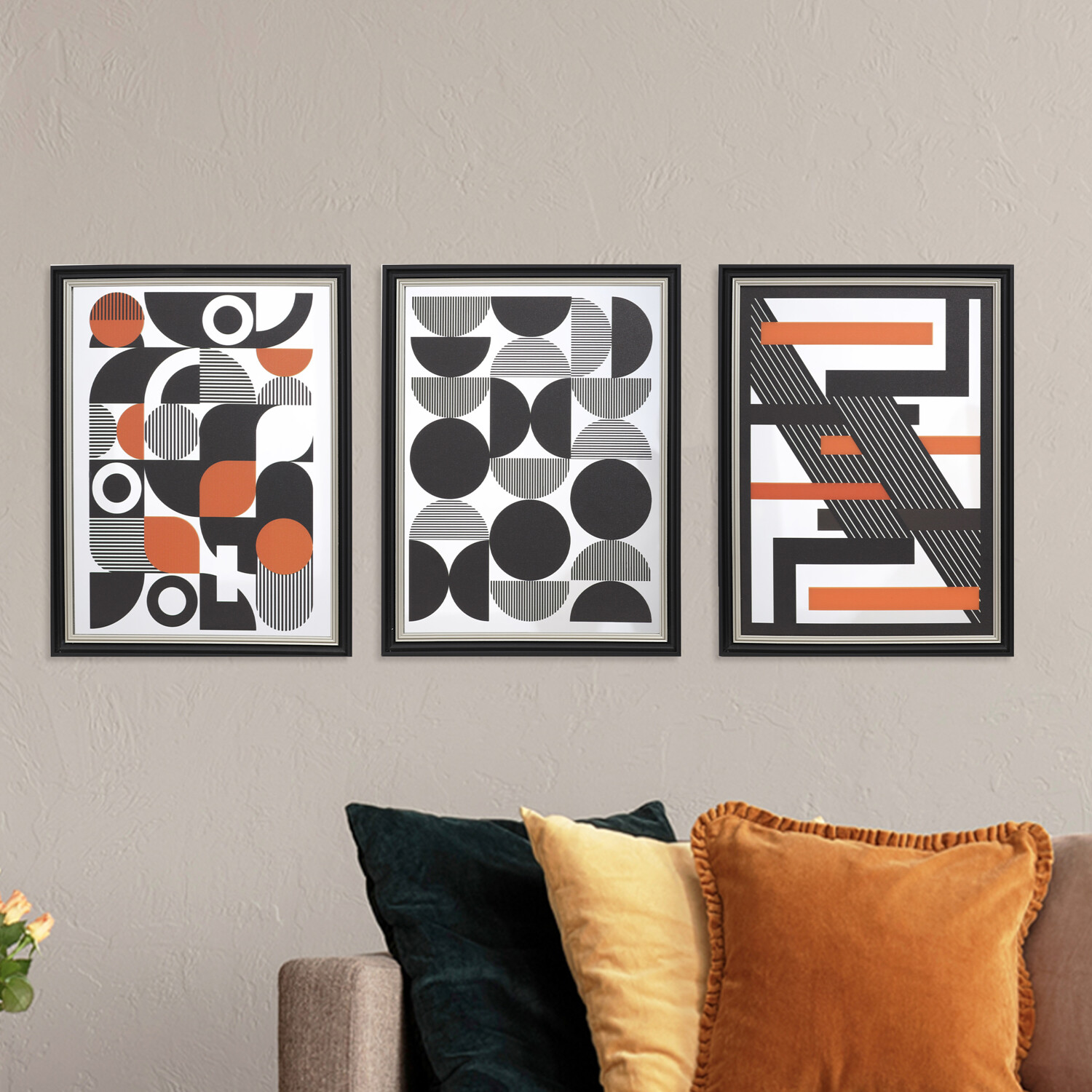 Geometric Mirrored Wall Art Multicolour Image 12