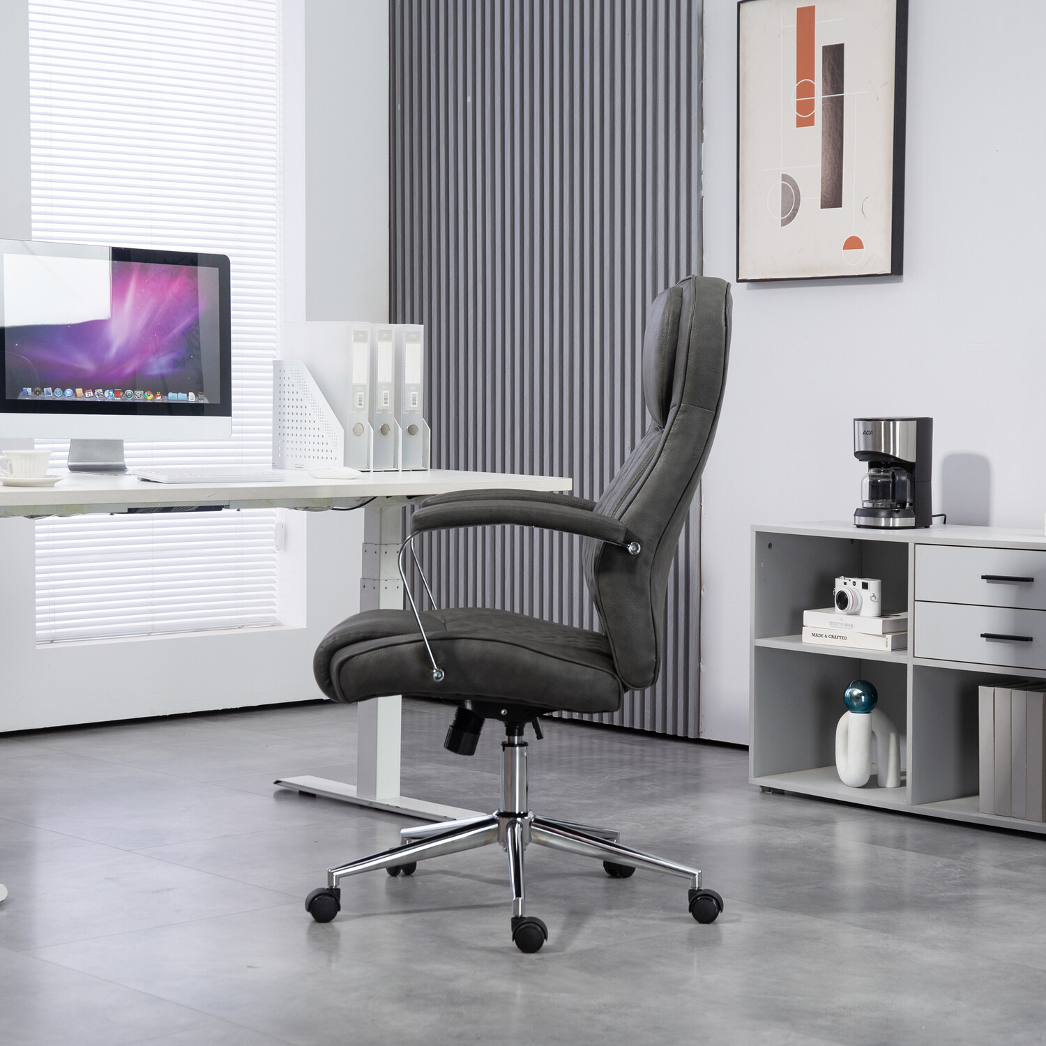 Grey Executive Office Chair Grey Image 4