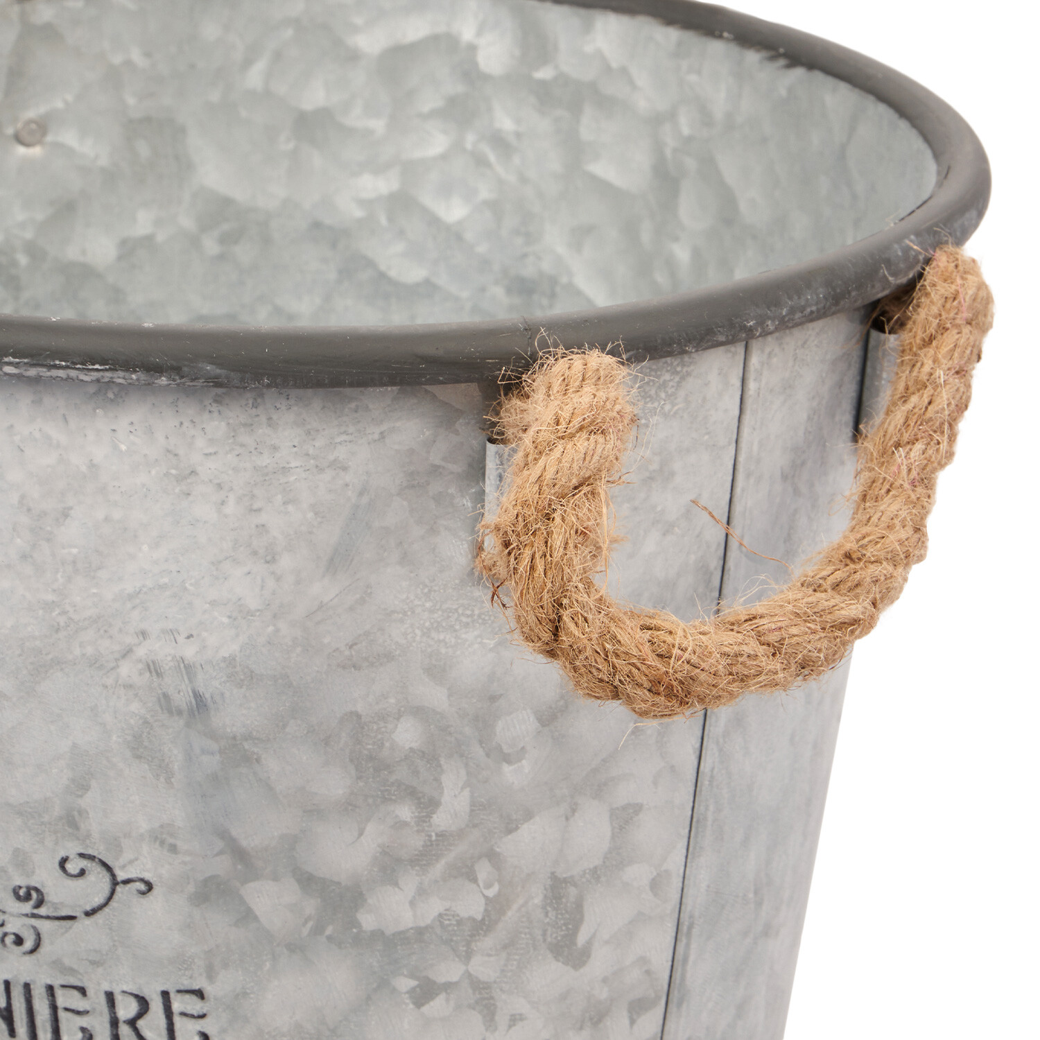 Belle Jardiniere Grey Zinc Indoor Planter 33.5cm Image 2