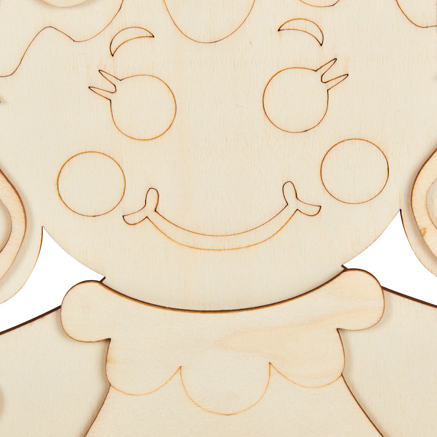 Wooden Gingerbread Man or Woman Ornament - Wood Image 6