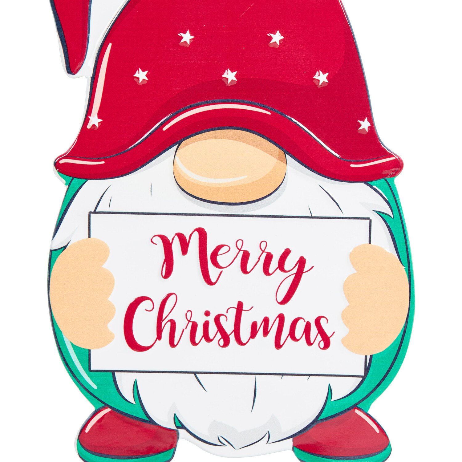 Christmas Gonk Embossed Metal Plaque - Red Image 2