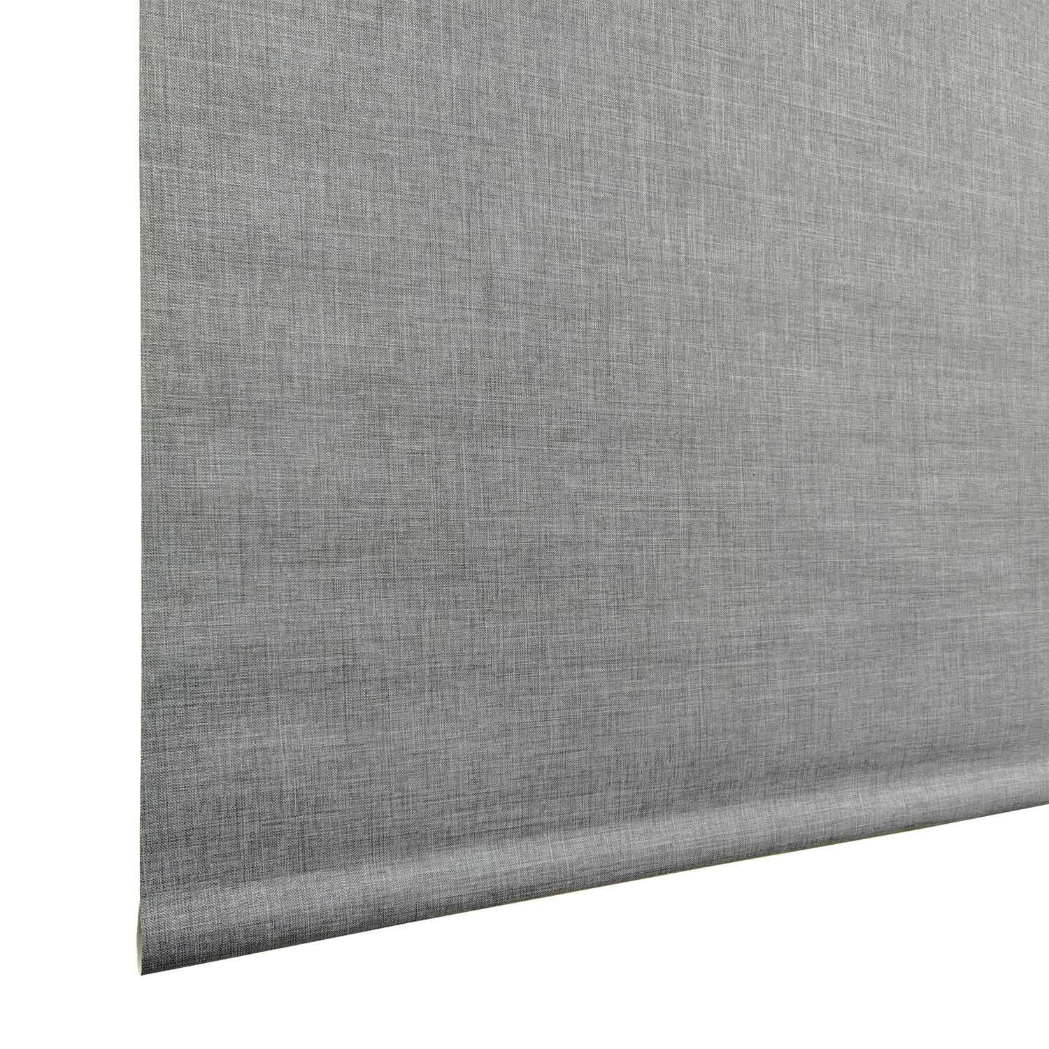 Textured Blackout Blind - Soft Grey / 90cm Image 3