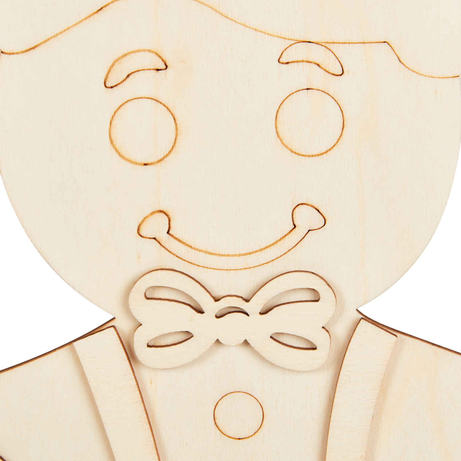 Wooden Gingerbread Man or Woman Ornament - Wood Image 2