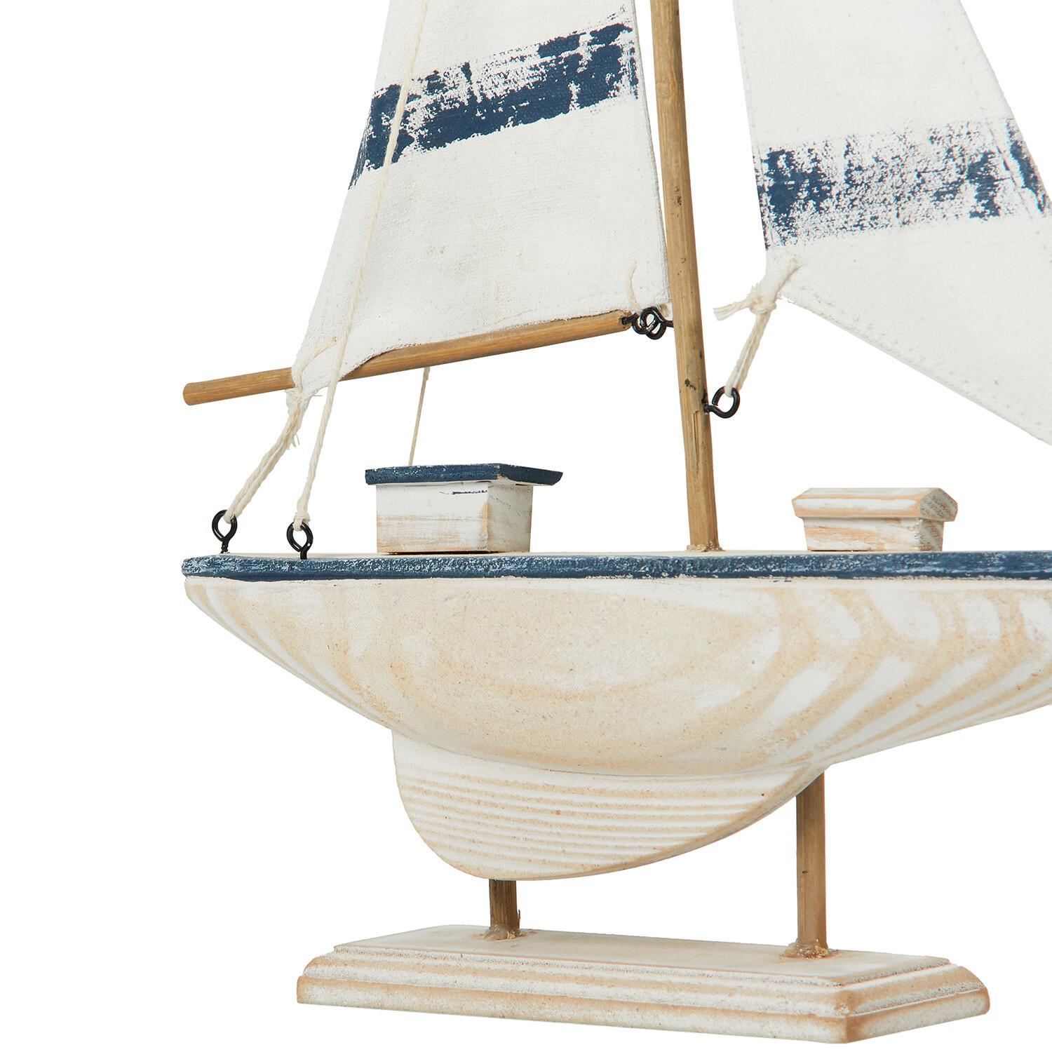 Woodwash Sail Boat White and Blue Image 5