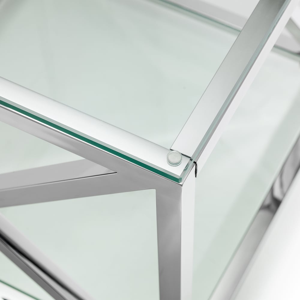 Julian Bowen Miami Silver Lamp Table Image 6