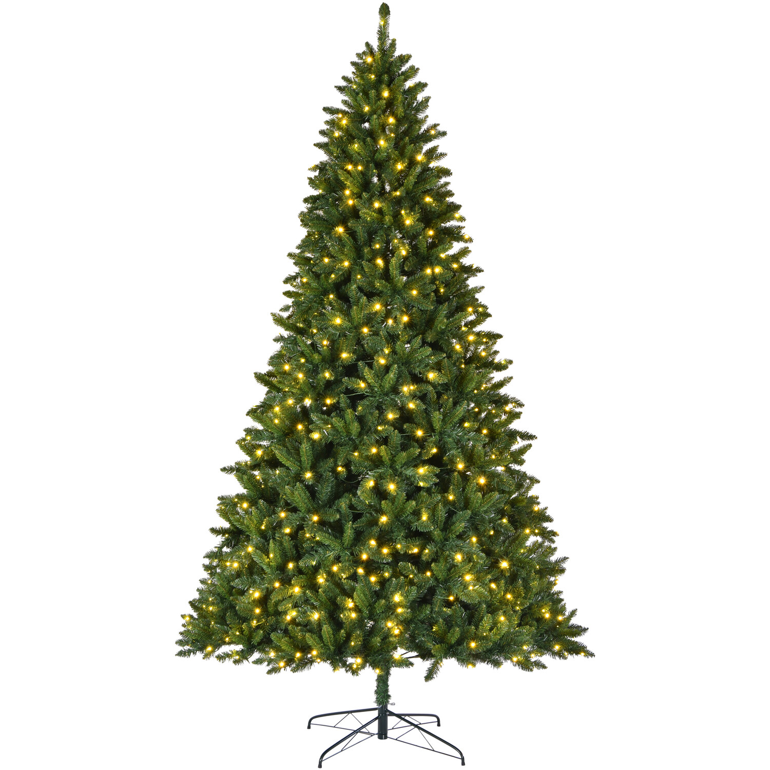 Hatherleigh Pre Lit Fir Tree - Green / 10ft Image 3