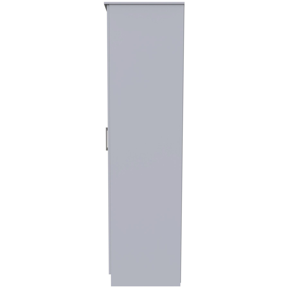 Crowndale Devon Ready Assembled 3 Door Grey Matt Mirrored Wardrobe Image 3