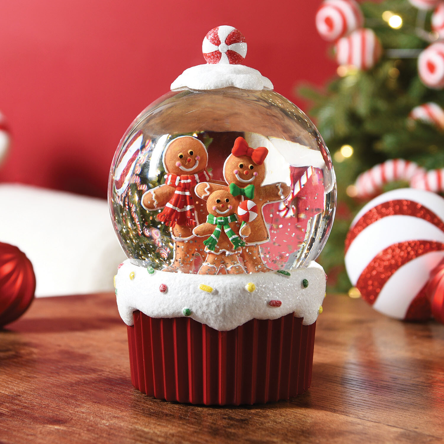 Gingerbread LED Glitter Spinner Image 6