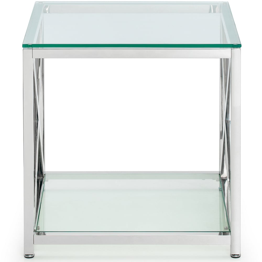 Julian Bowen Miami Silver Lamp Table Image 3