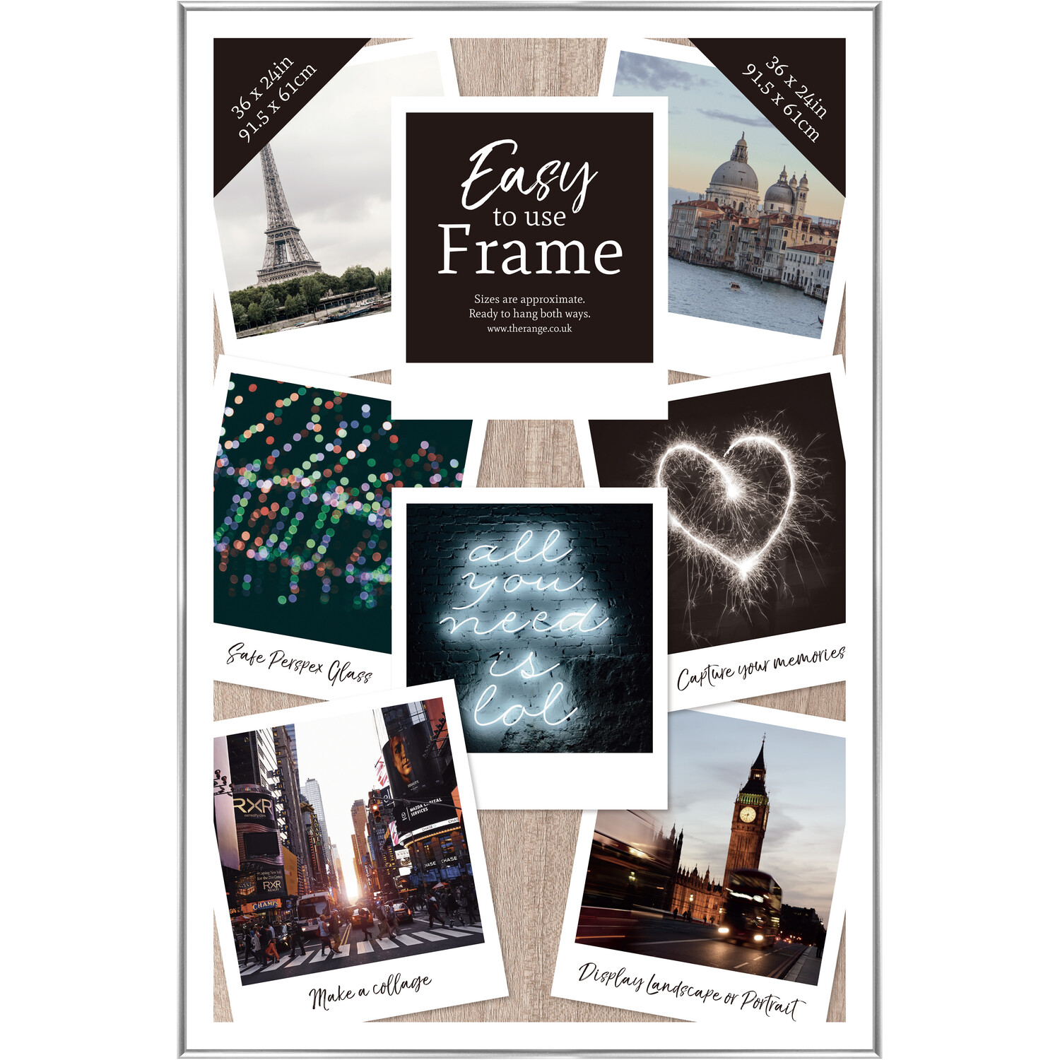 Easy Poster Frame - Silver / 36x24in Image 1