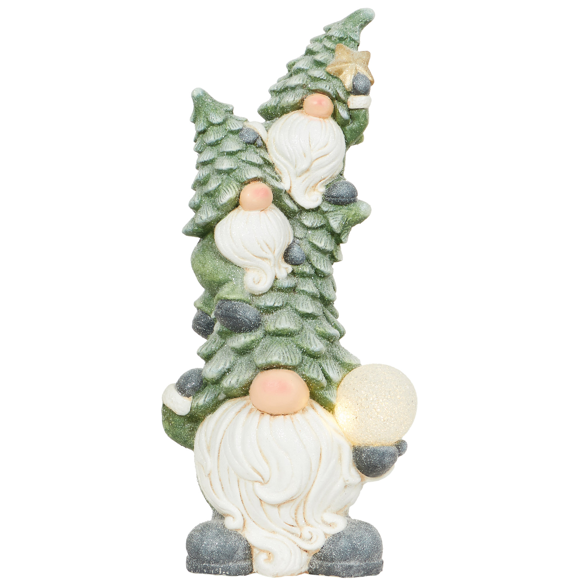 Mistletoe Cottage LED Tree Gonks Ornament - Green Image 2