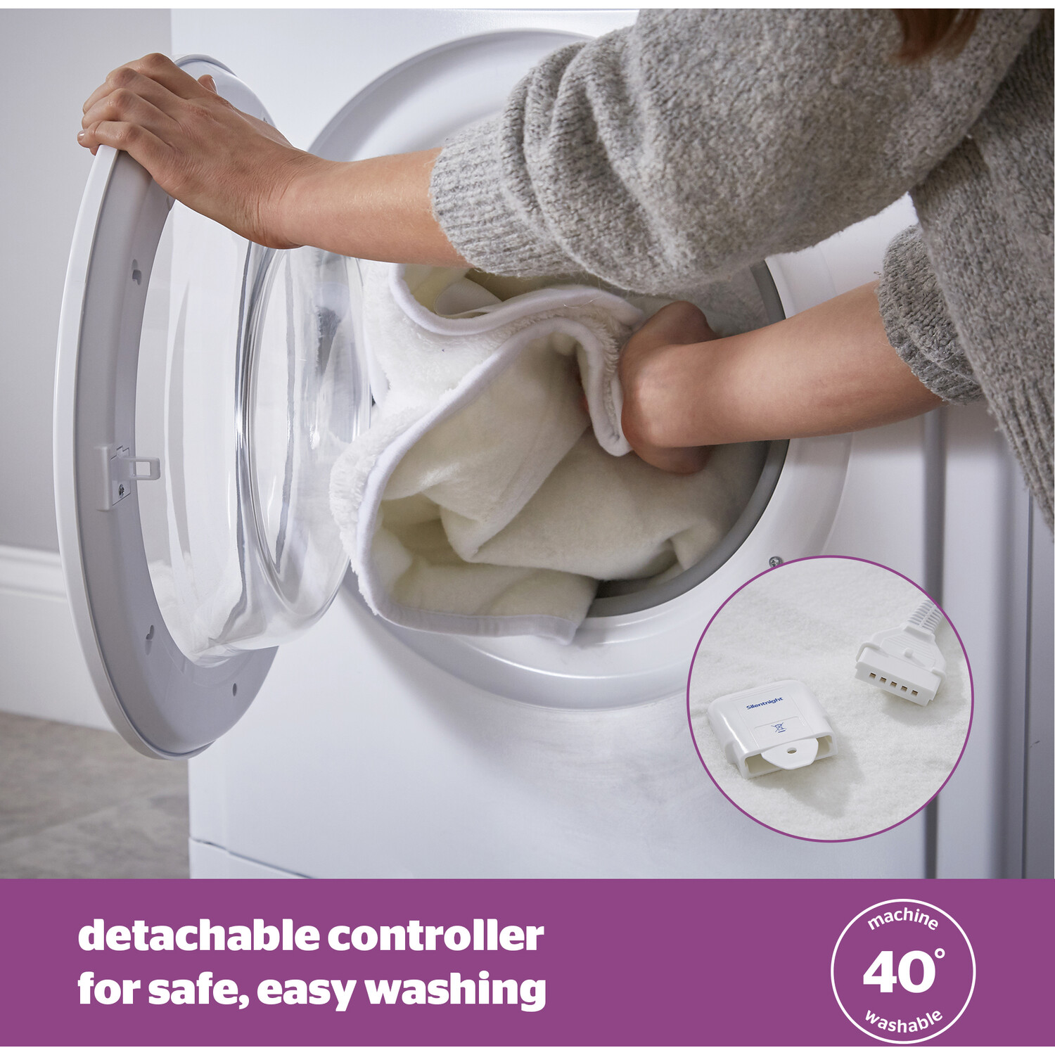 Silentnight Comfort Control Teddy Fleece Electric Blanket White Single Image 10
