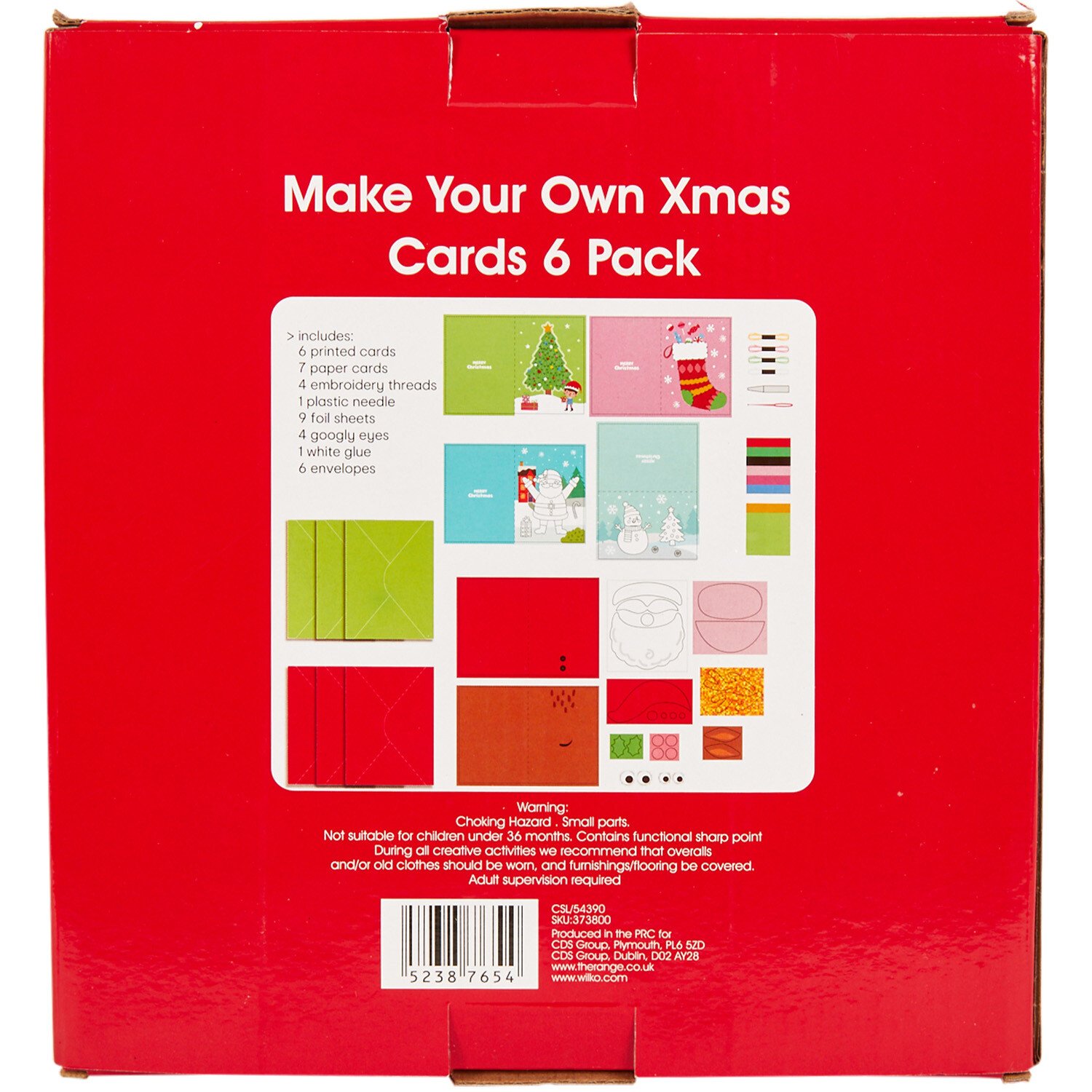 Pack of 6 Make Your Own Xmas Cards - Multicolour Image 2