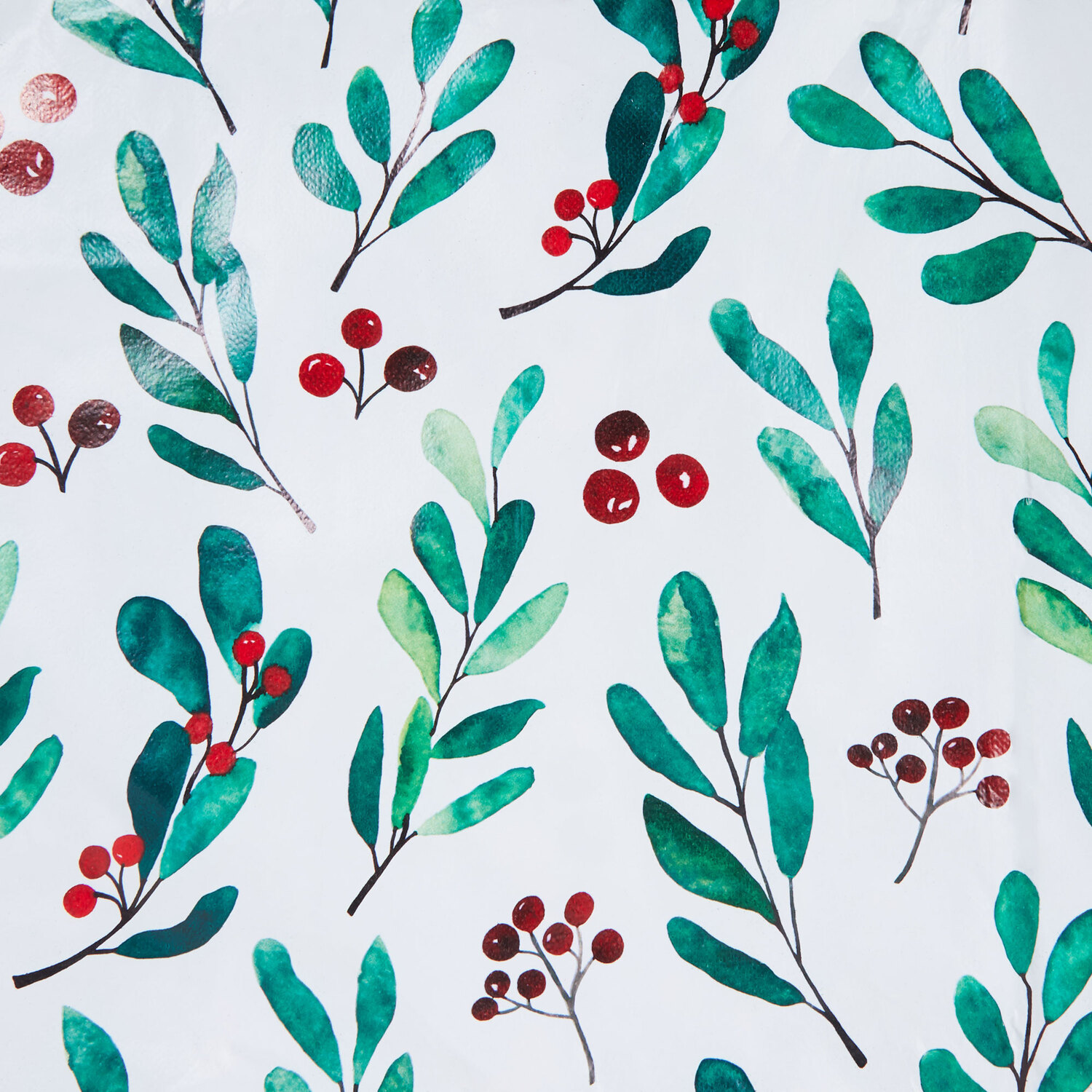 Mistletoe Wipe Clean Tablecloth - White Image 2