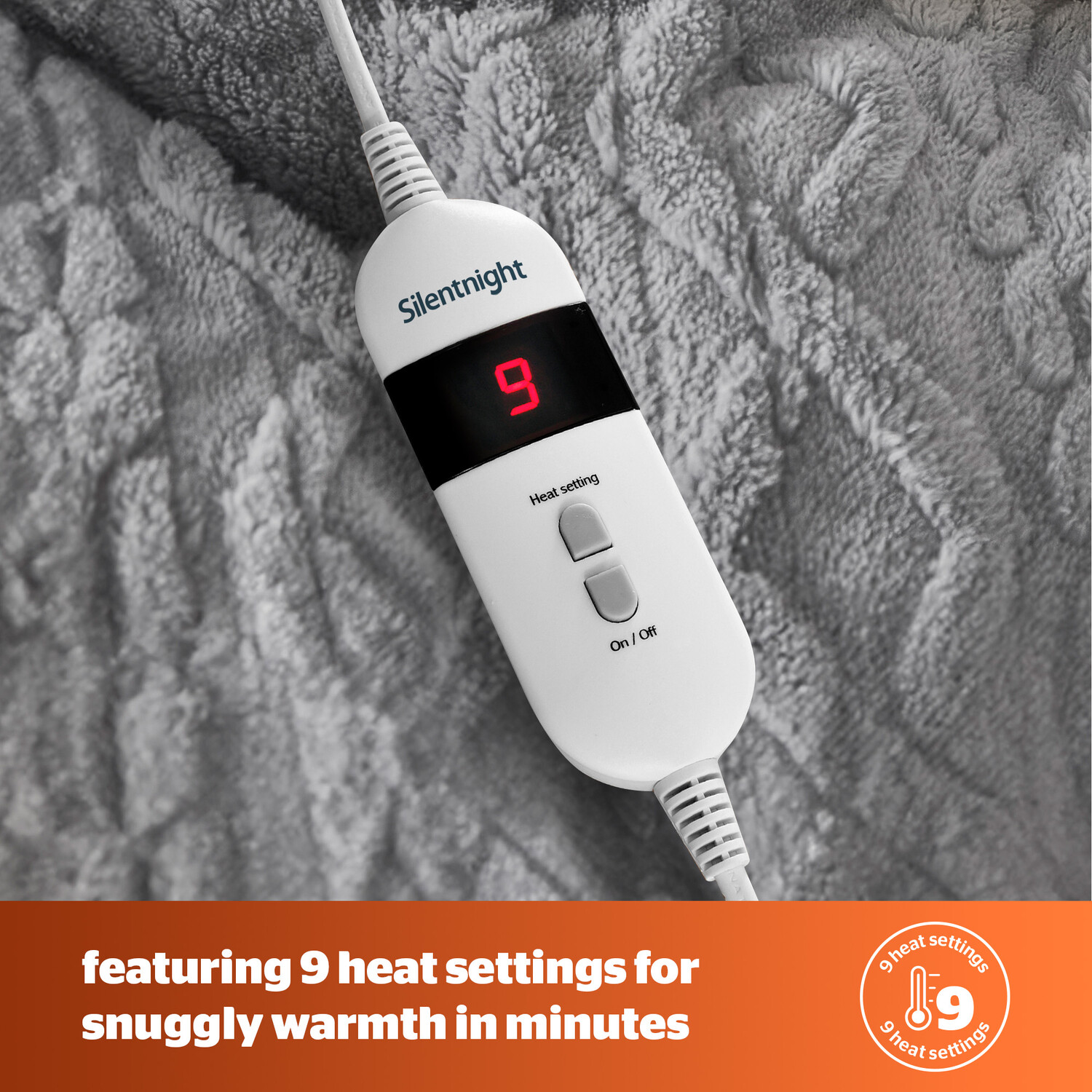 Silentnight Super Cosy Heated Throw Grey Image 3