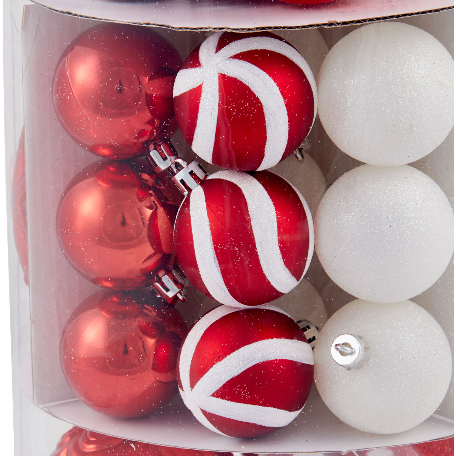 Pack of 120 Candy Cane Lane Baubles - Red Image 2