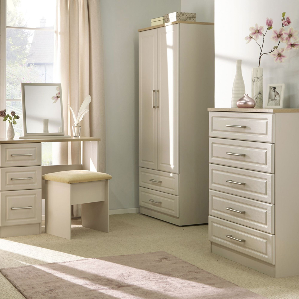 Crowndale Kent Ready Assembled 2 Door Kashmir Ash and Modern Oak Wardrobe Image 7