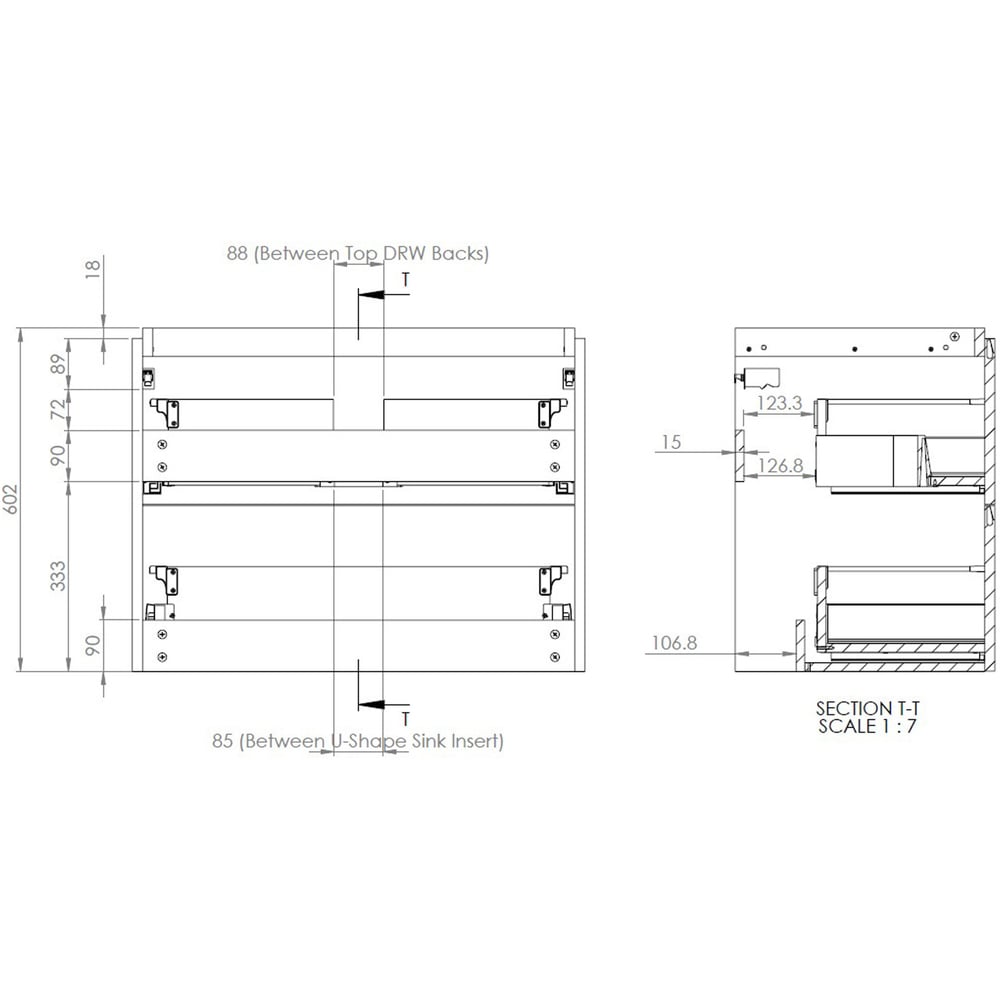 Bathstore Amalfi 2 Door White Wall Hung Basin Unit 800mm Image 6