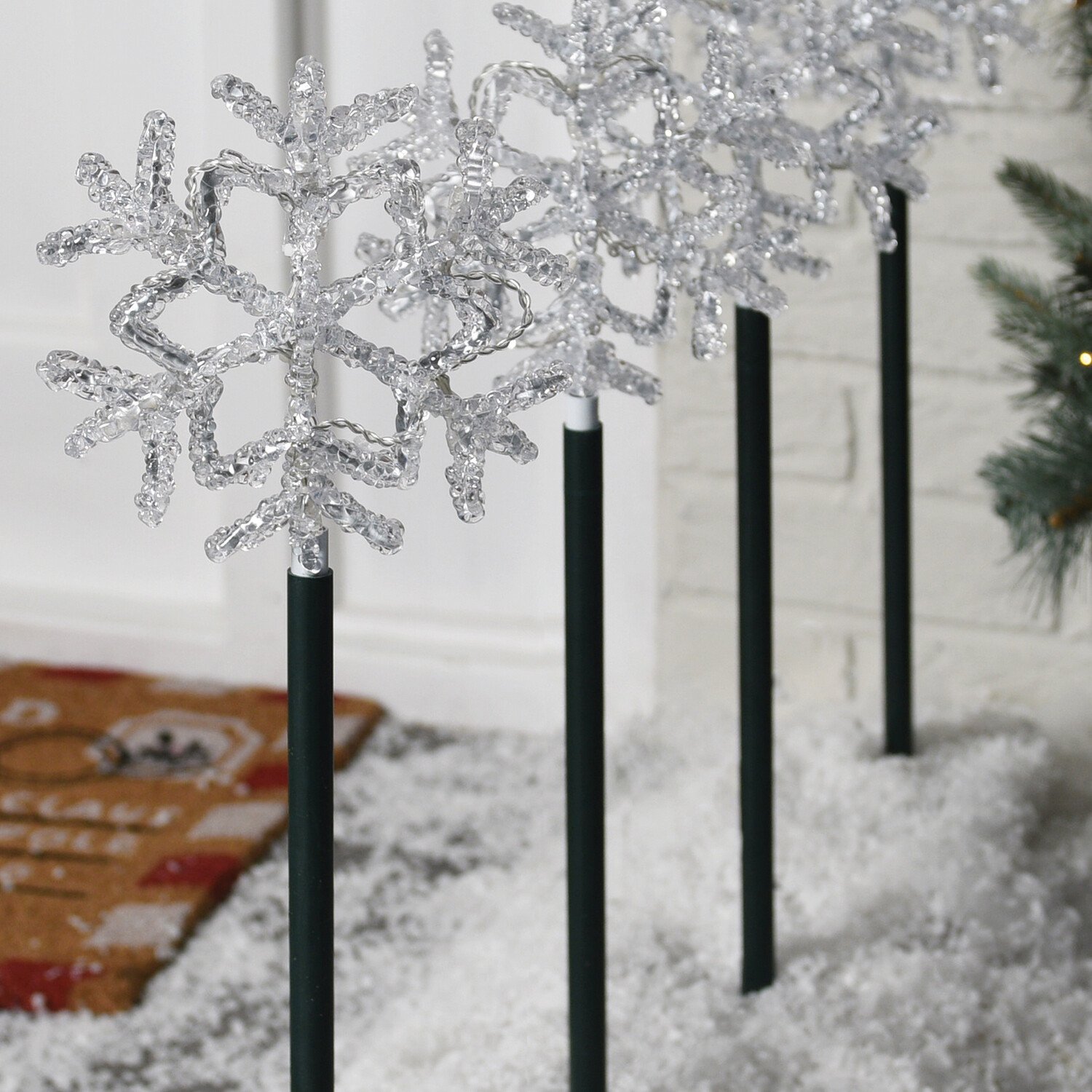 Set of 8 Snowflake Garden Stakes Image 6