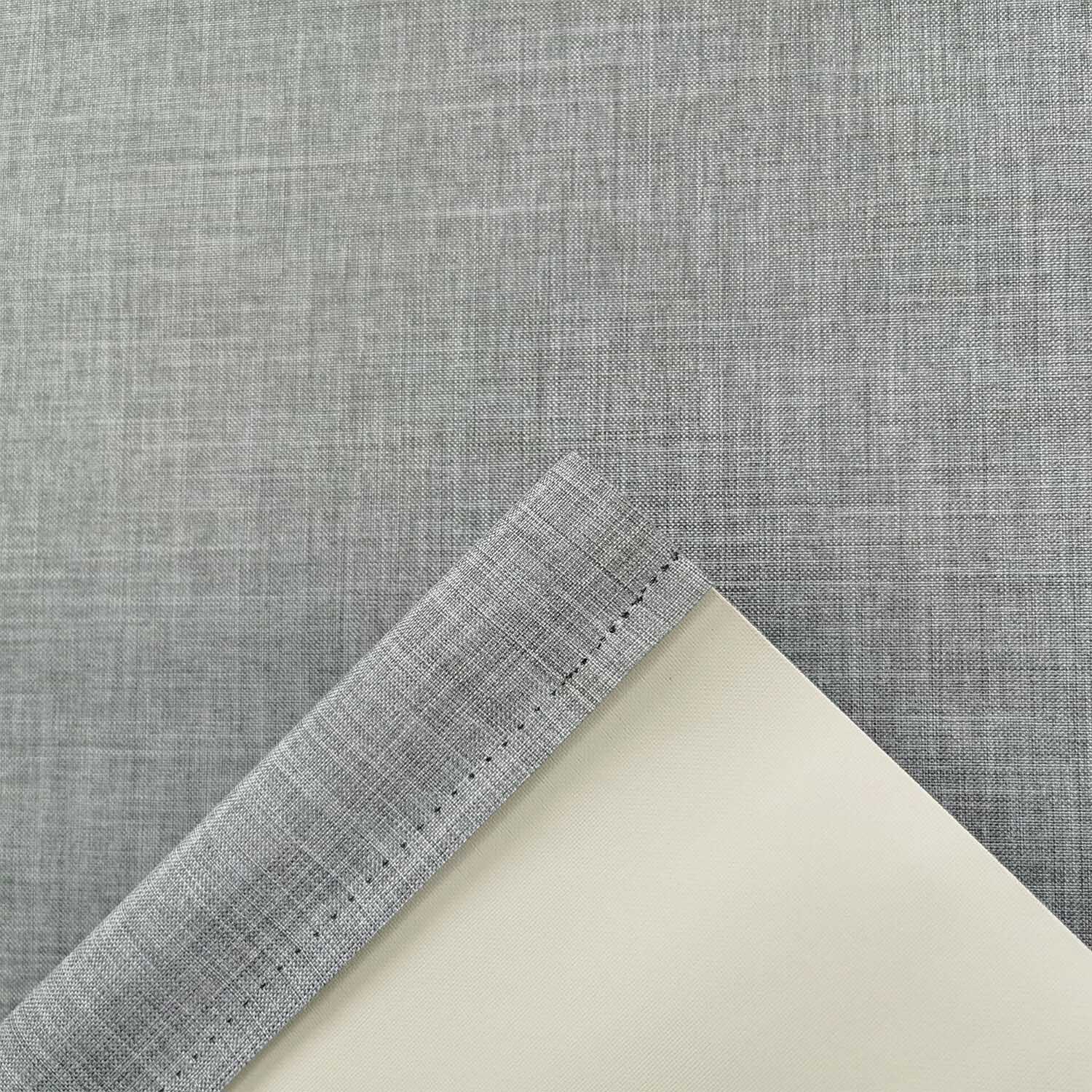 Textured Blackout Blind - Soft Grey / 90cm Image 4
