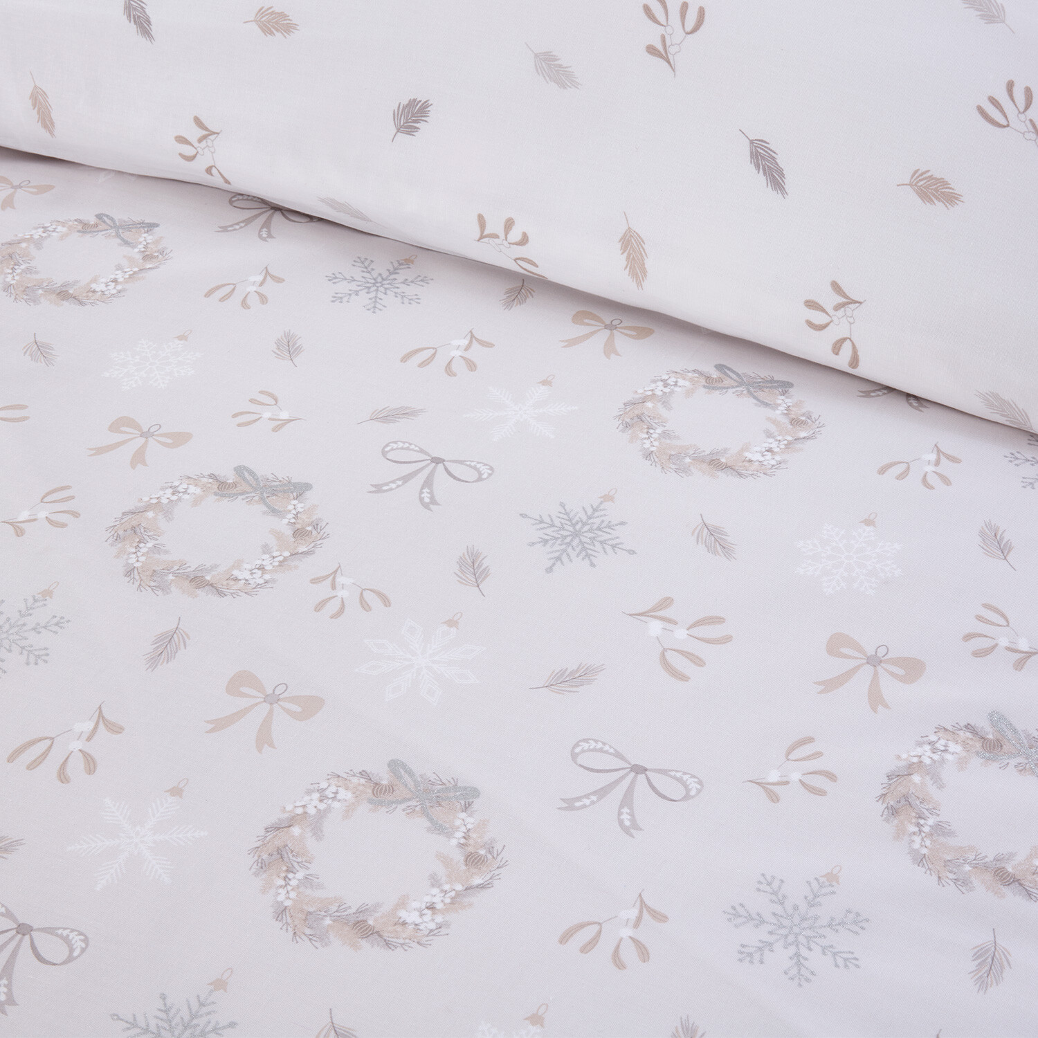 Mistletoe Wishes Duvet Set - Natural / Superking Image 4