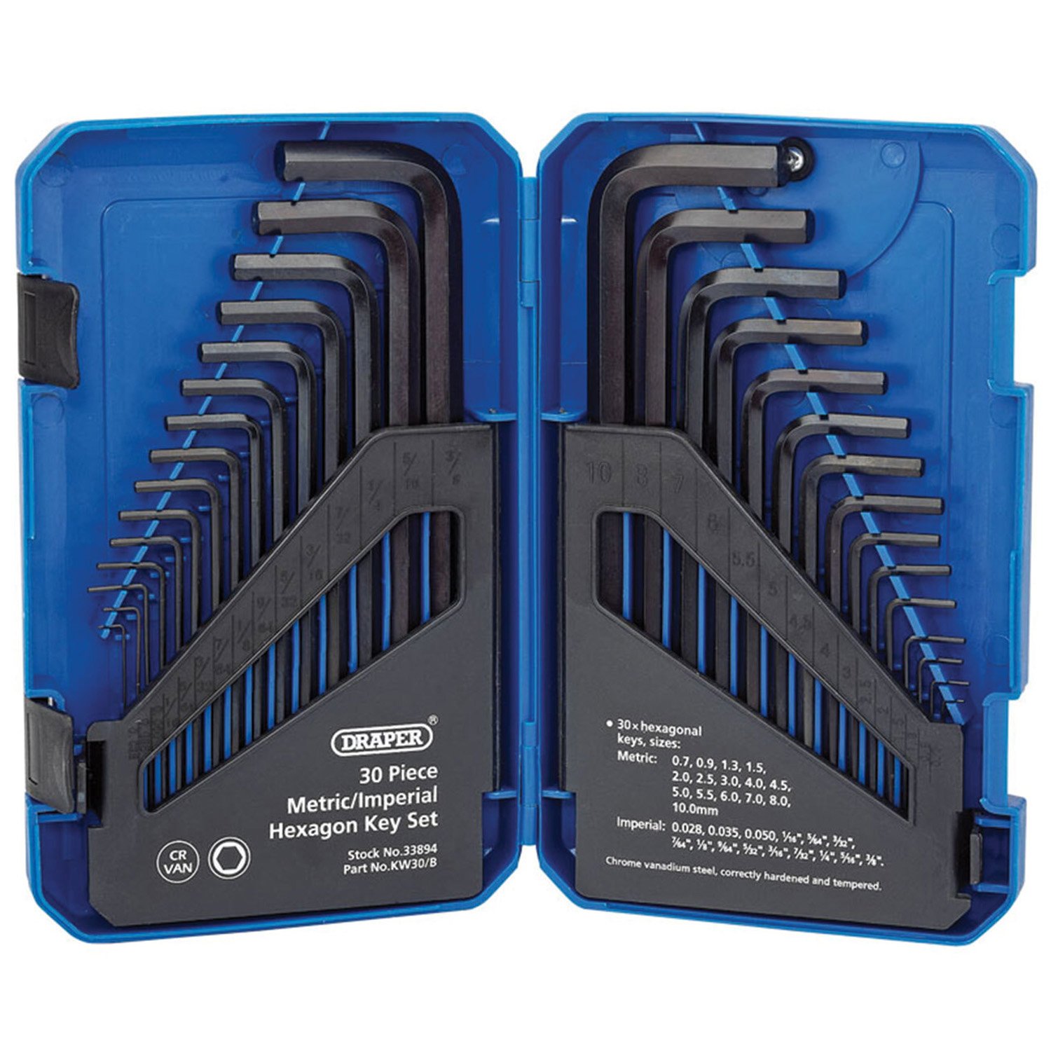 Draper 30 Piece Hex Key Set Image