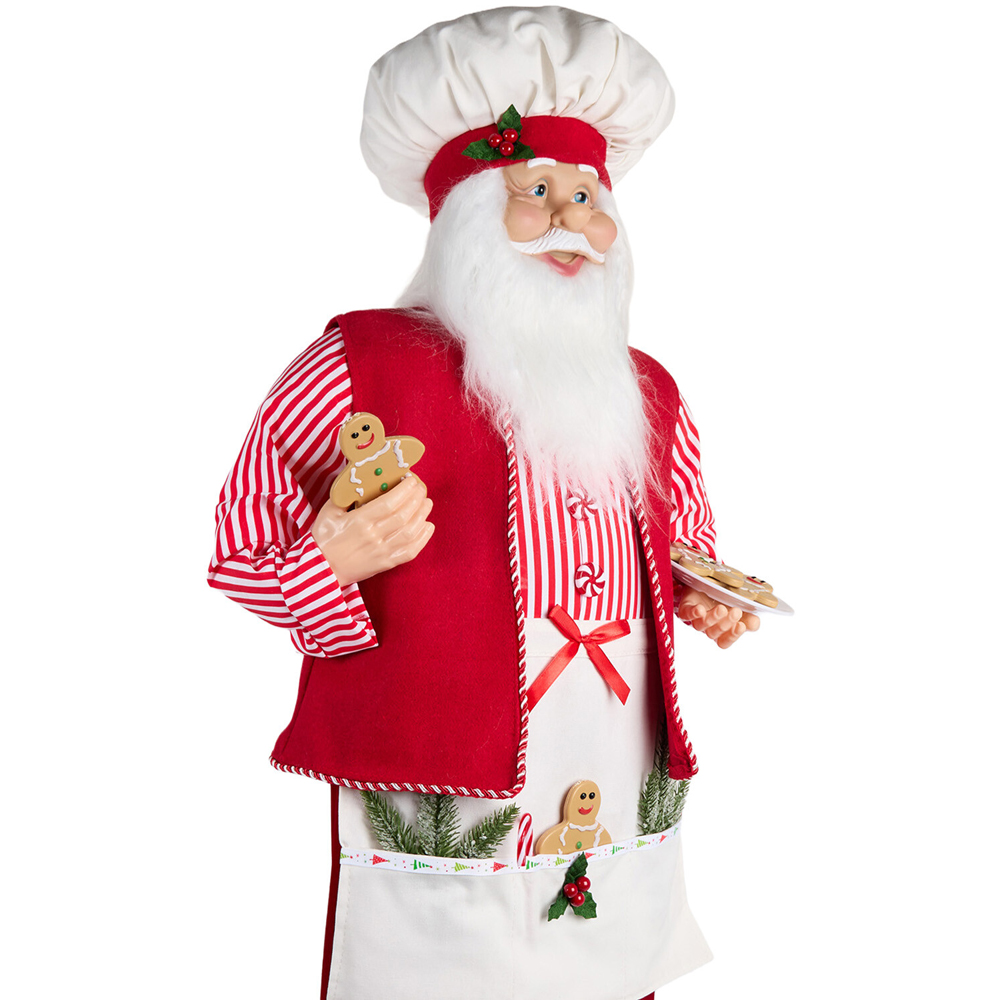 Large Chef Santa Decoration Image 5