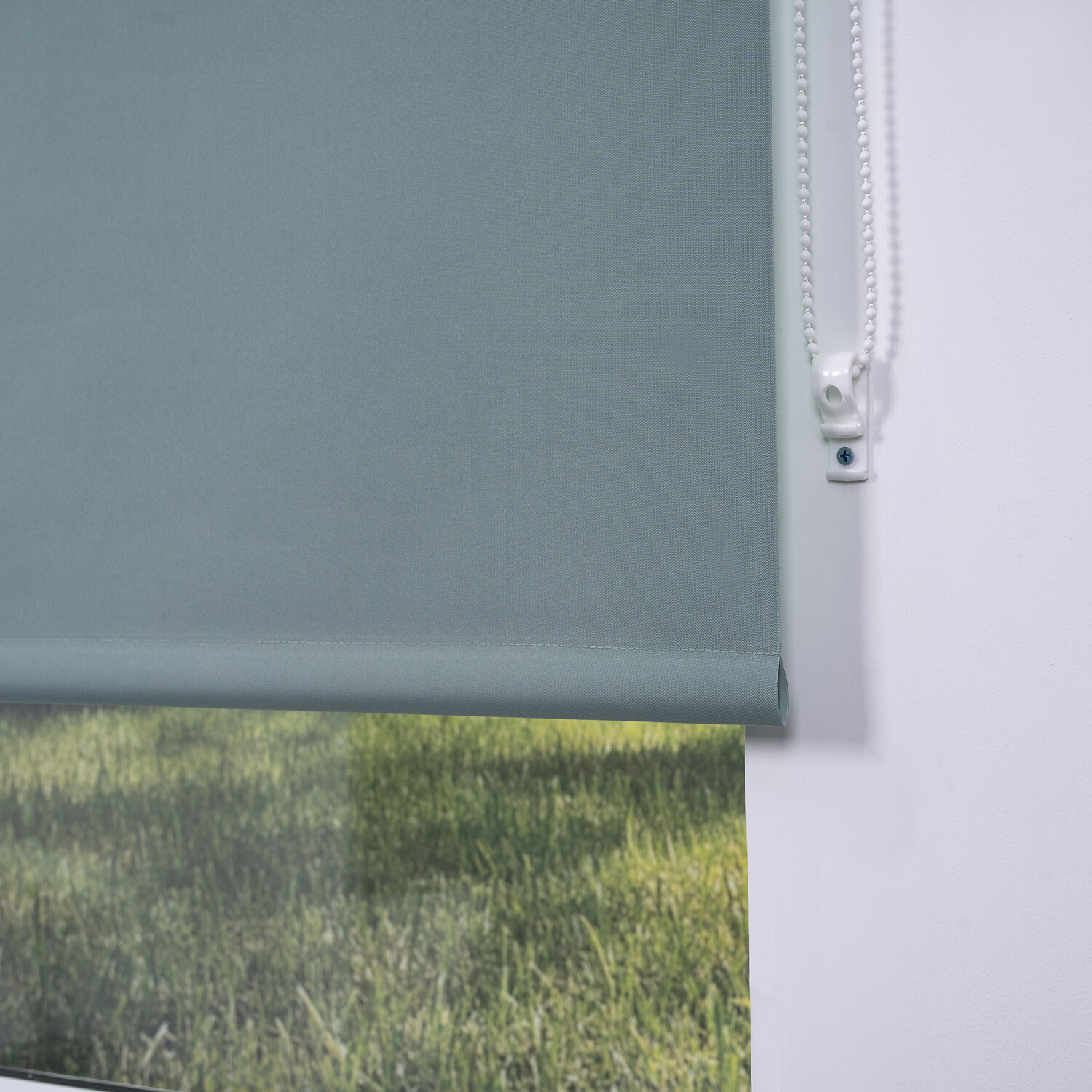 Plain Blackout Blinds Jade Green 60cm Image 5