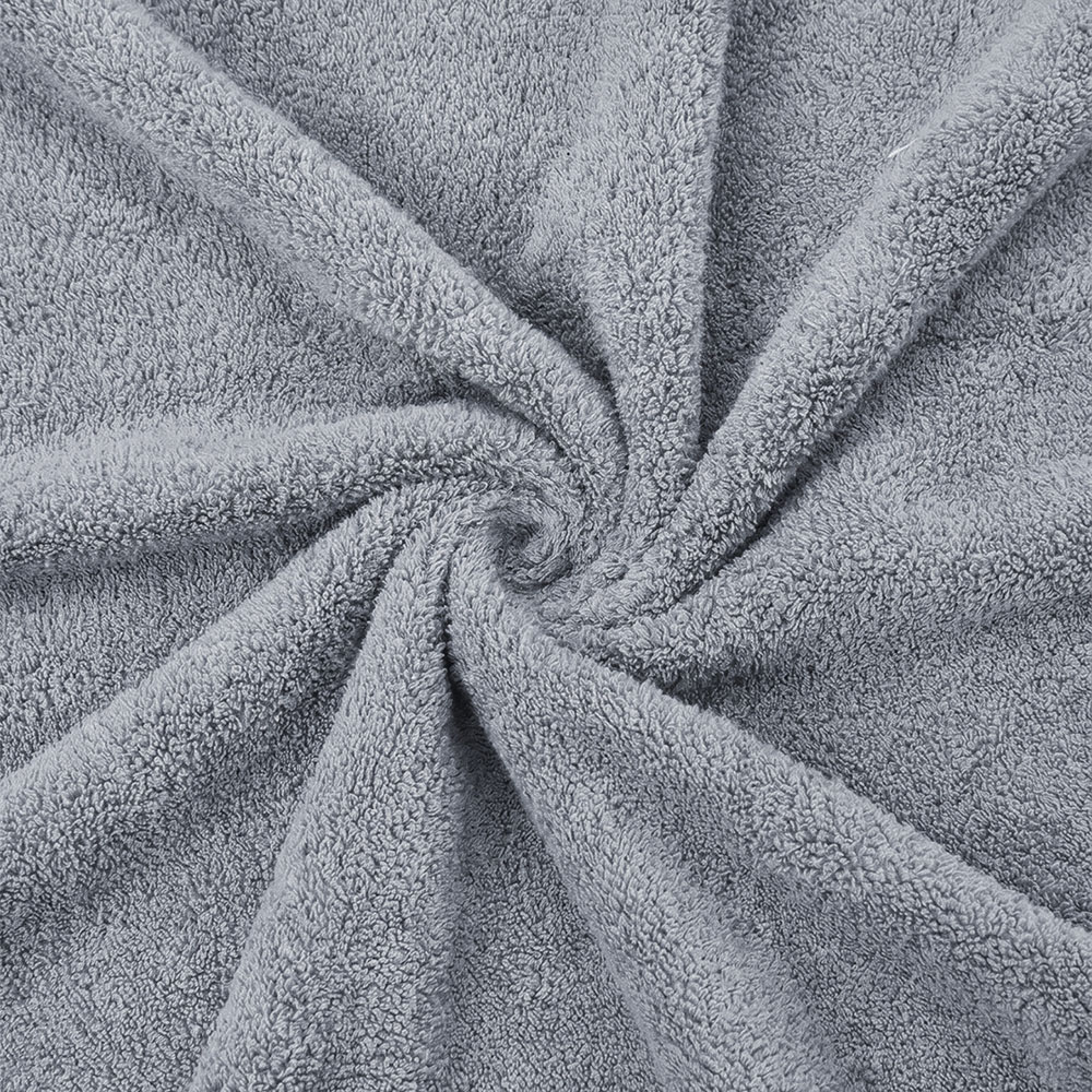 Living and Home Soft Polyester Dark Grey and Light Grey Gold Star Towel Set of 4 Image 5