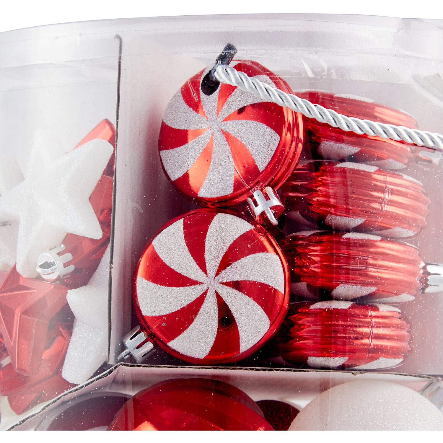 Pack of 120 Candy Cane Lane Baubles - Red Image 4
