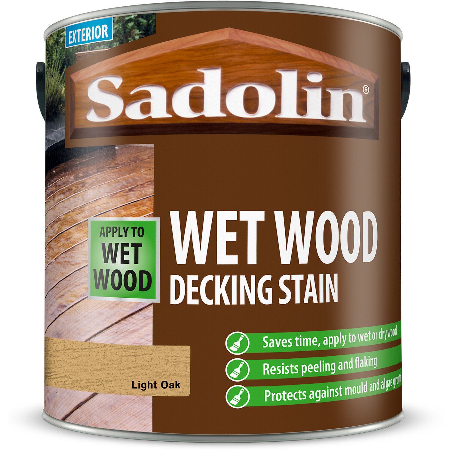 Sadolin Wet Decking Stain 2.5L Light Oak Image 3